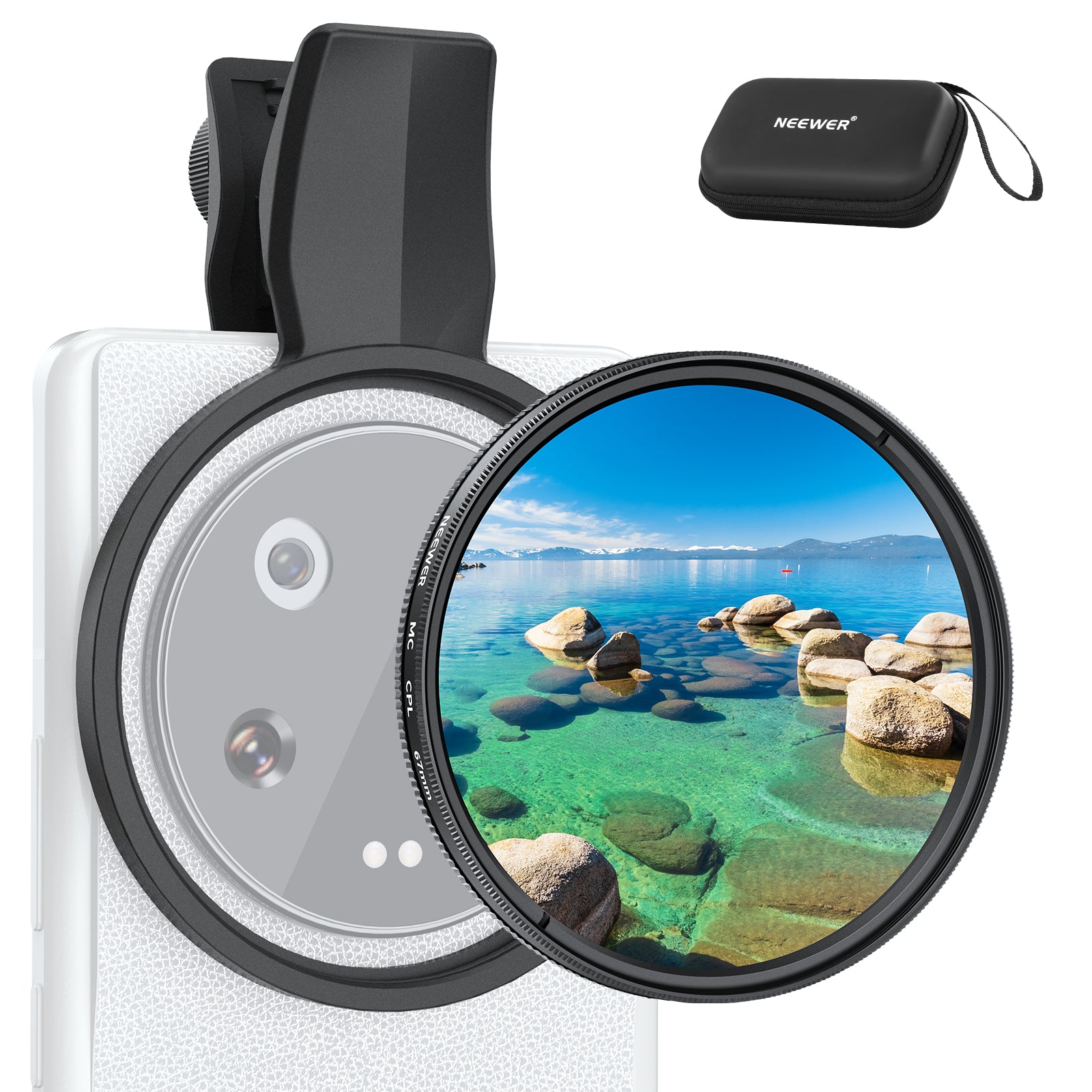 NEEWER FL-B23 67mm Clip On CPL Filter For Android