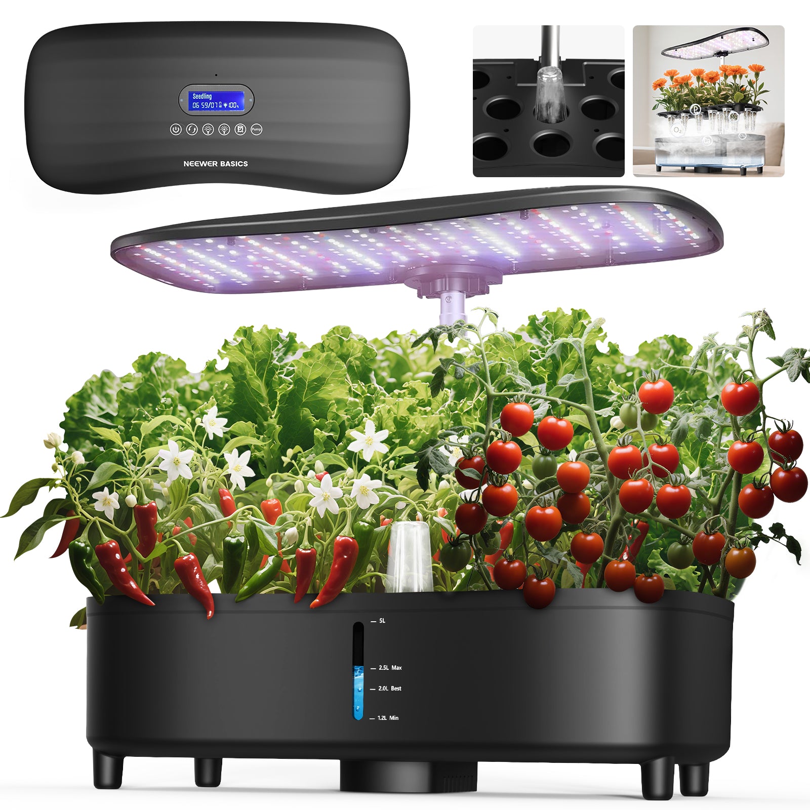 NEEWER HGS02 Silent Aeroponics Growing System Kit