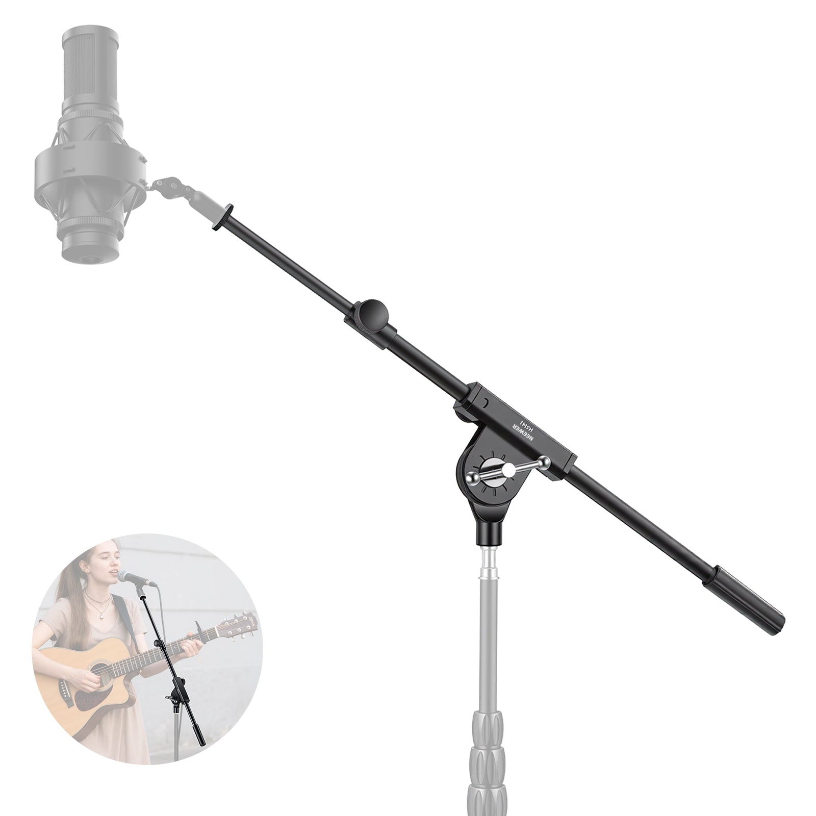 NEEWER MS041 Portable Telescoping Boom Arm for Mic Stand
