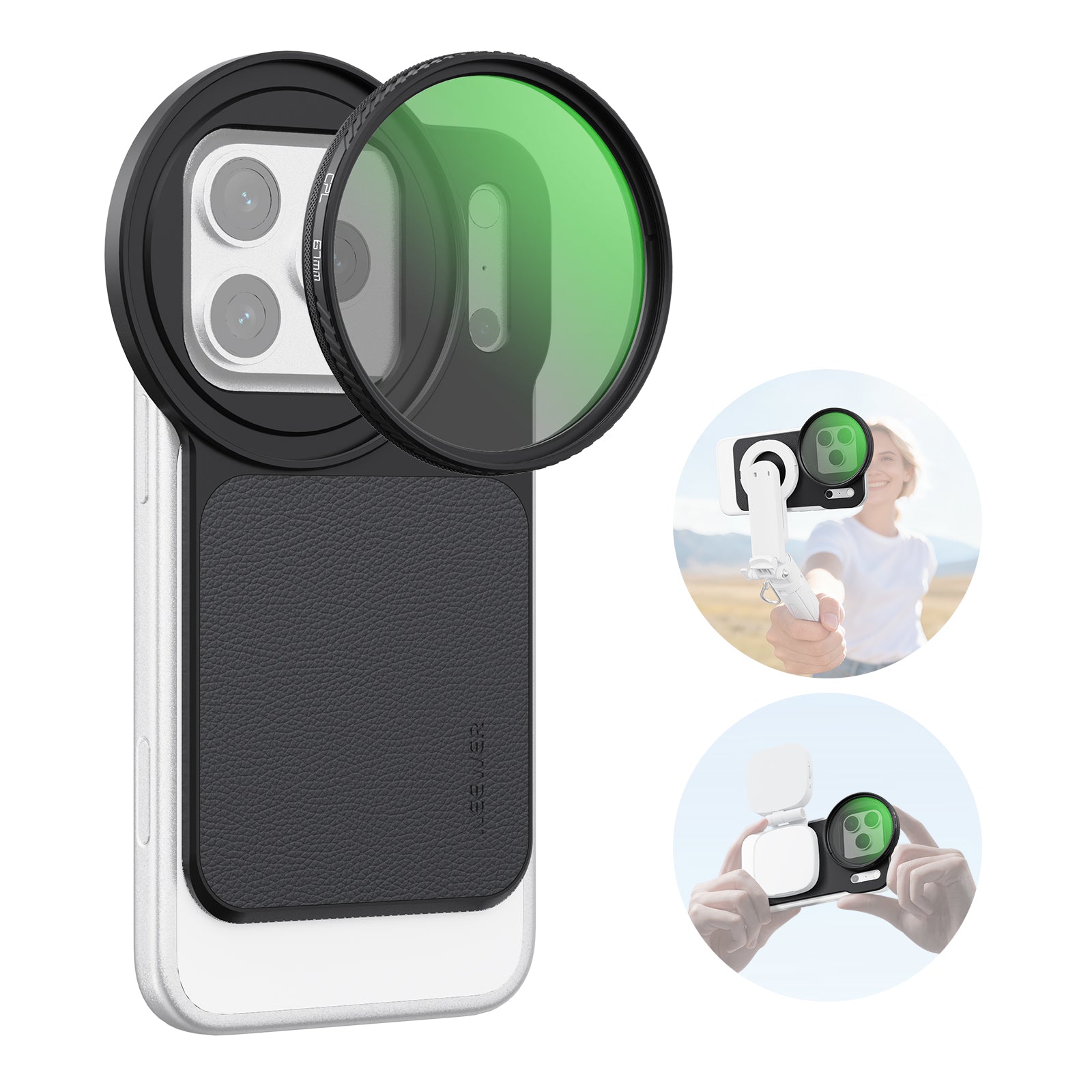 NEEWER FH-07 Magnetic Filter Backplate Kit For iPhone(CPL filter included)