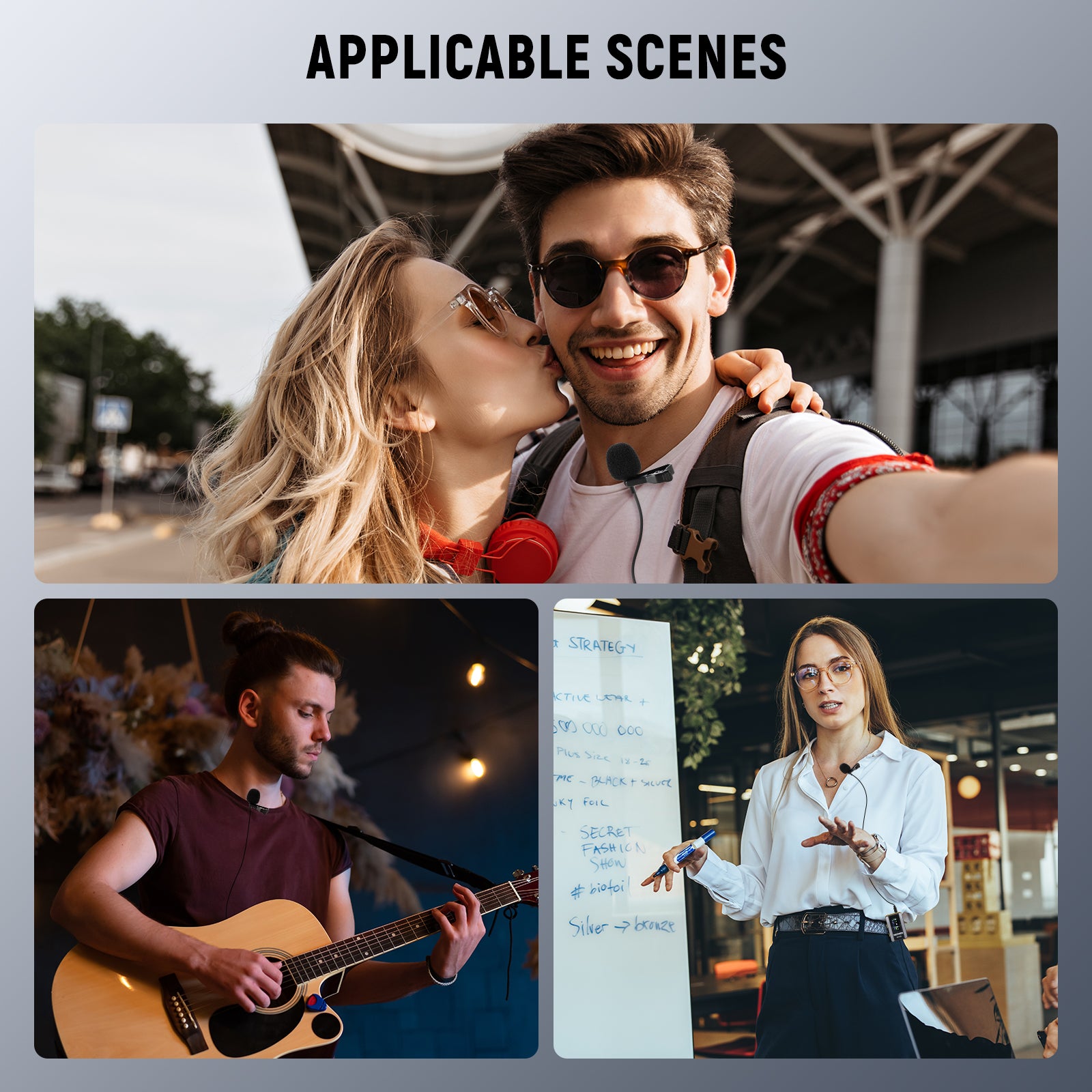 Scenarios for NEEWER CM5 Wired Lavalier Lapel Microphone