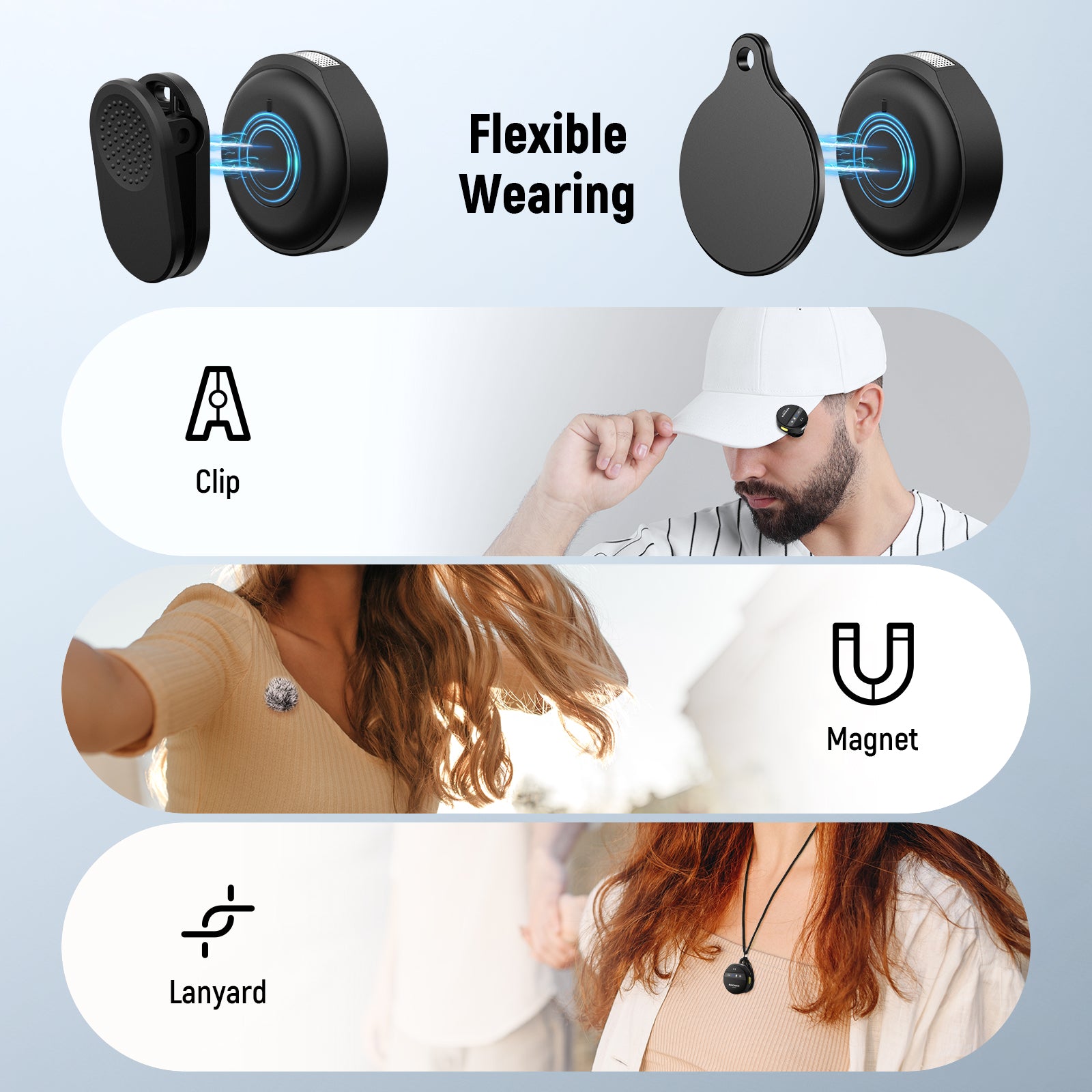 NEEWER KM18 Wireless Lavalier Lapel Mic is flexible to wear