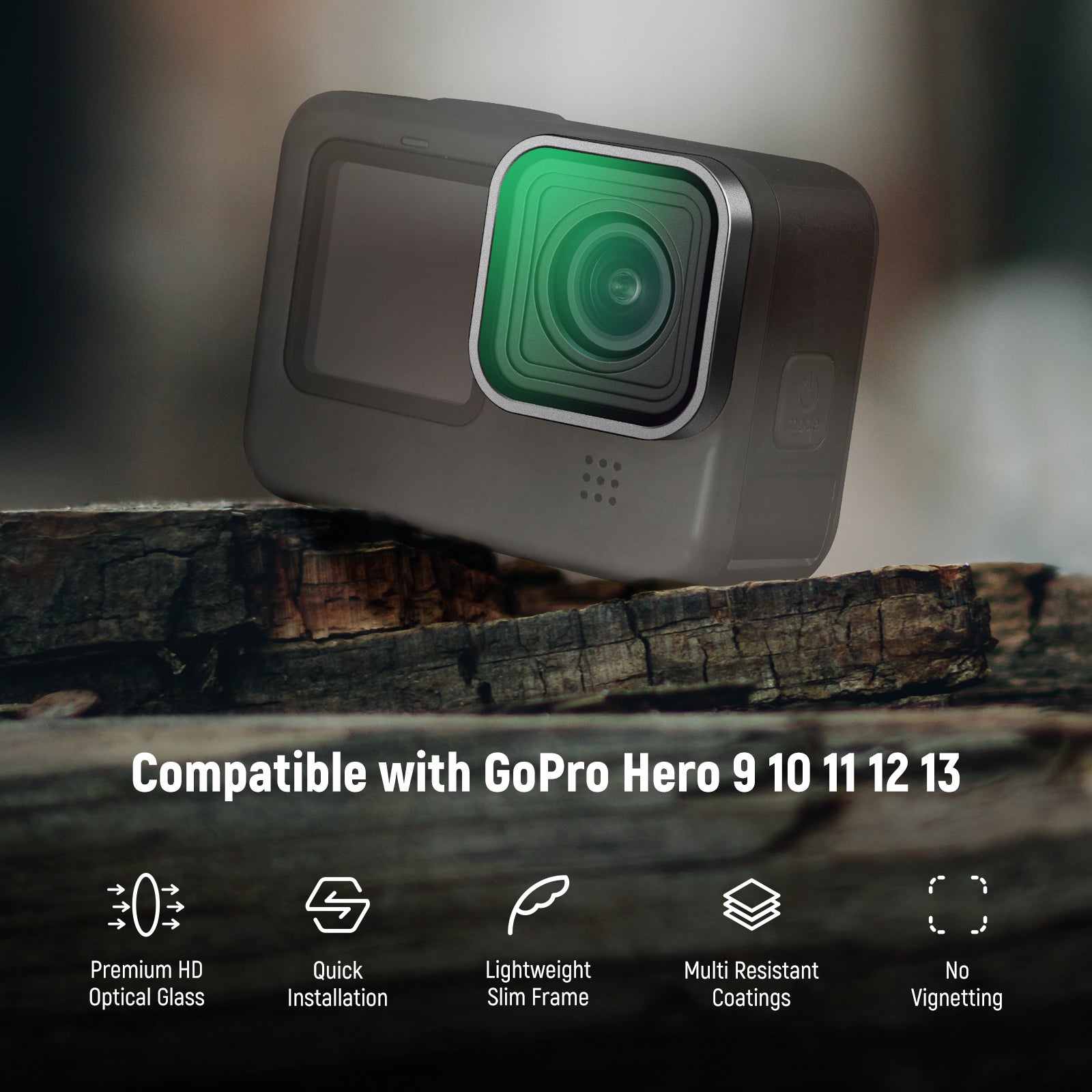 This filter and lens accessories kit is compatible with GoPro Hero 13 12 11 10 9