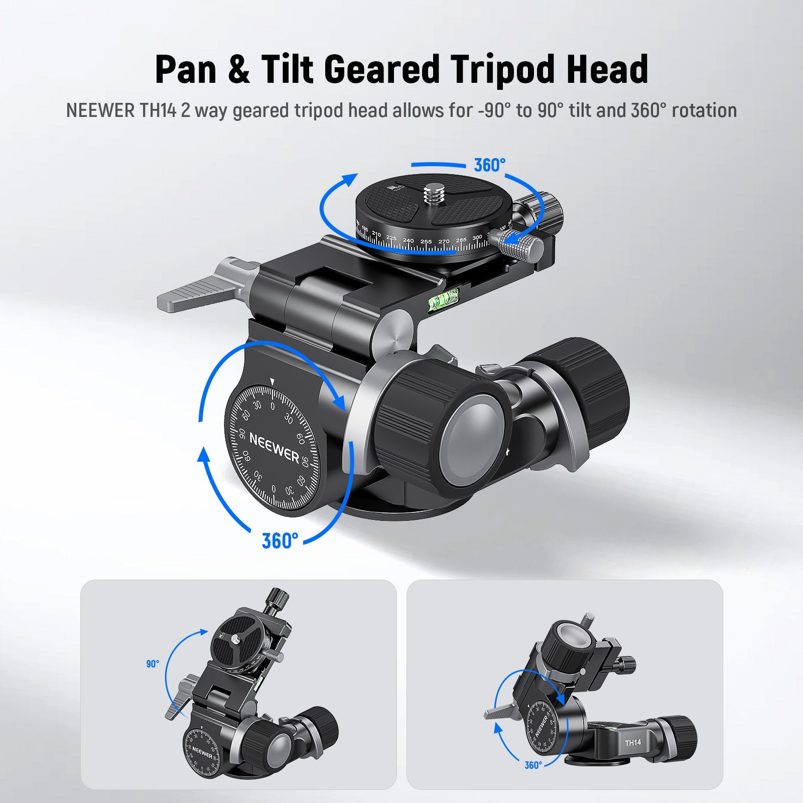 Pan & Tilt Geared Tripod Head