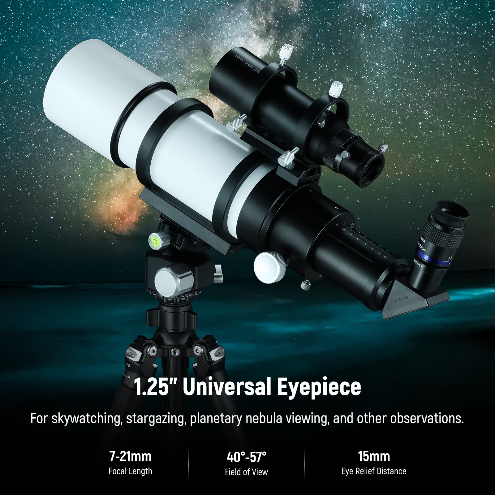 NEEWER LS-T22 Zoom Telescope Eyepiece is ideal for skywatching, stargazing, and other observations.