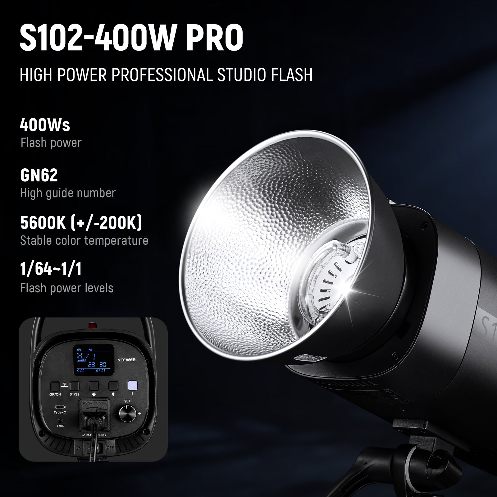 NEEWER S102-400W PRO Studio Flash