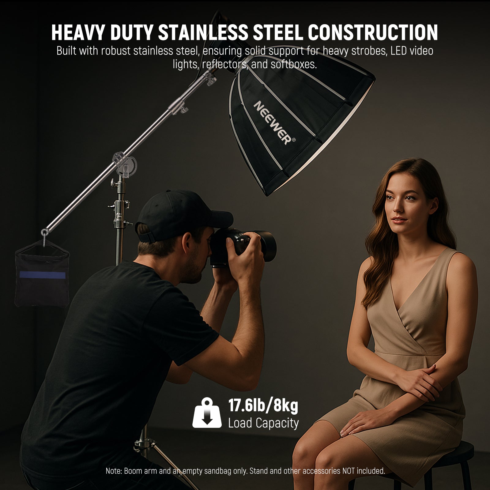 NEEWER DS021 Adjustable Boom Arm is made of selected stainless steel.