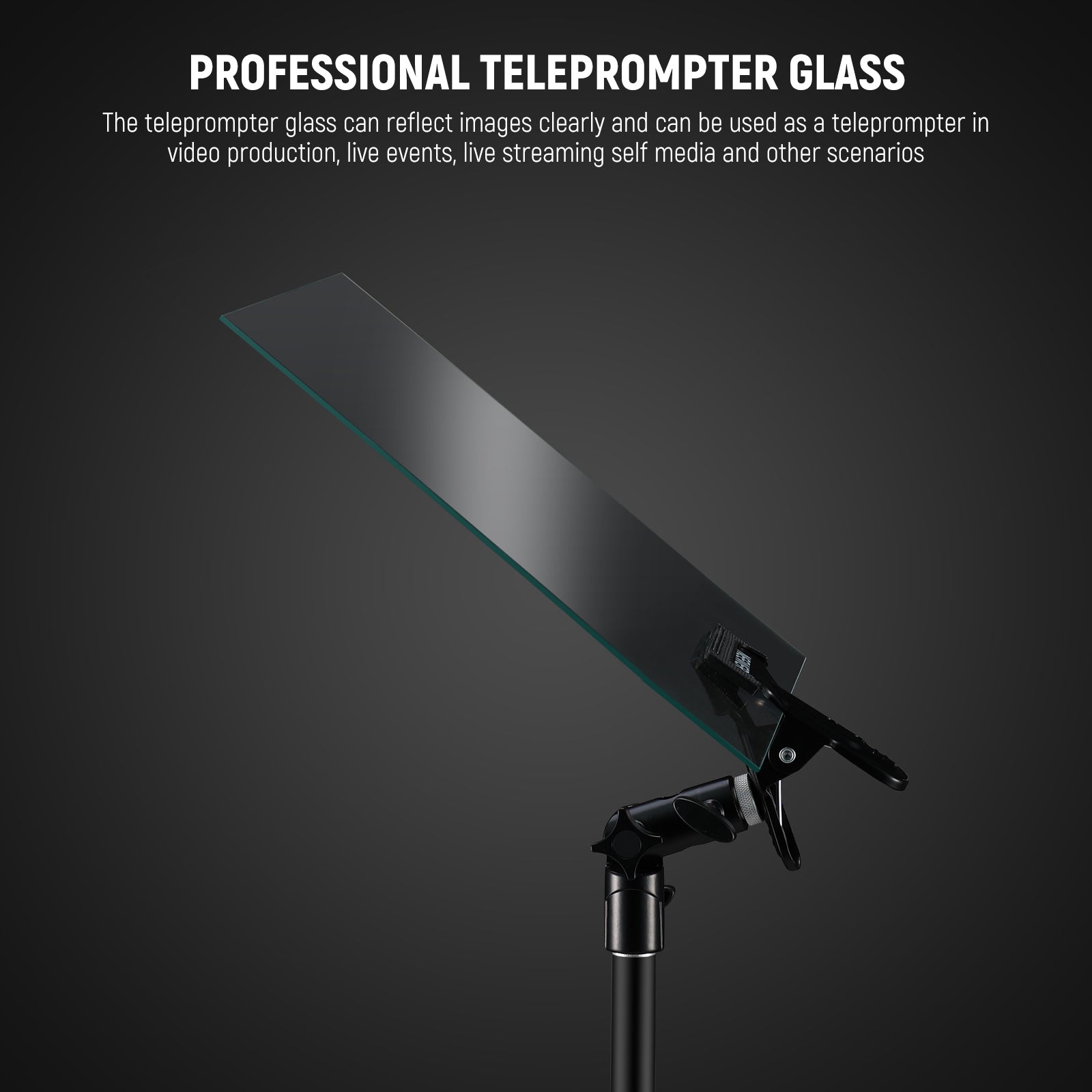 Professional Teleprompter Glass