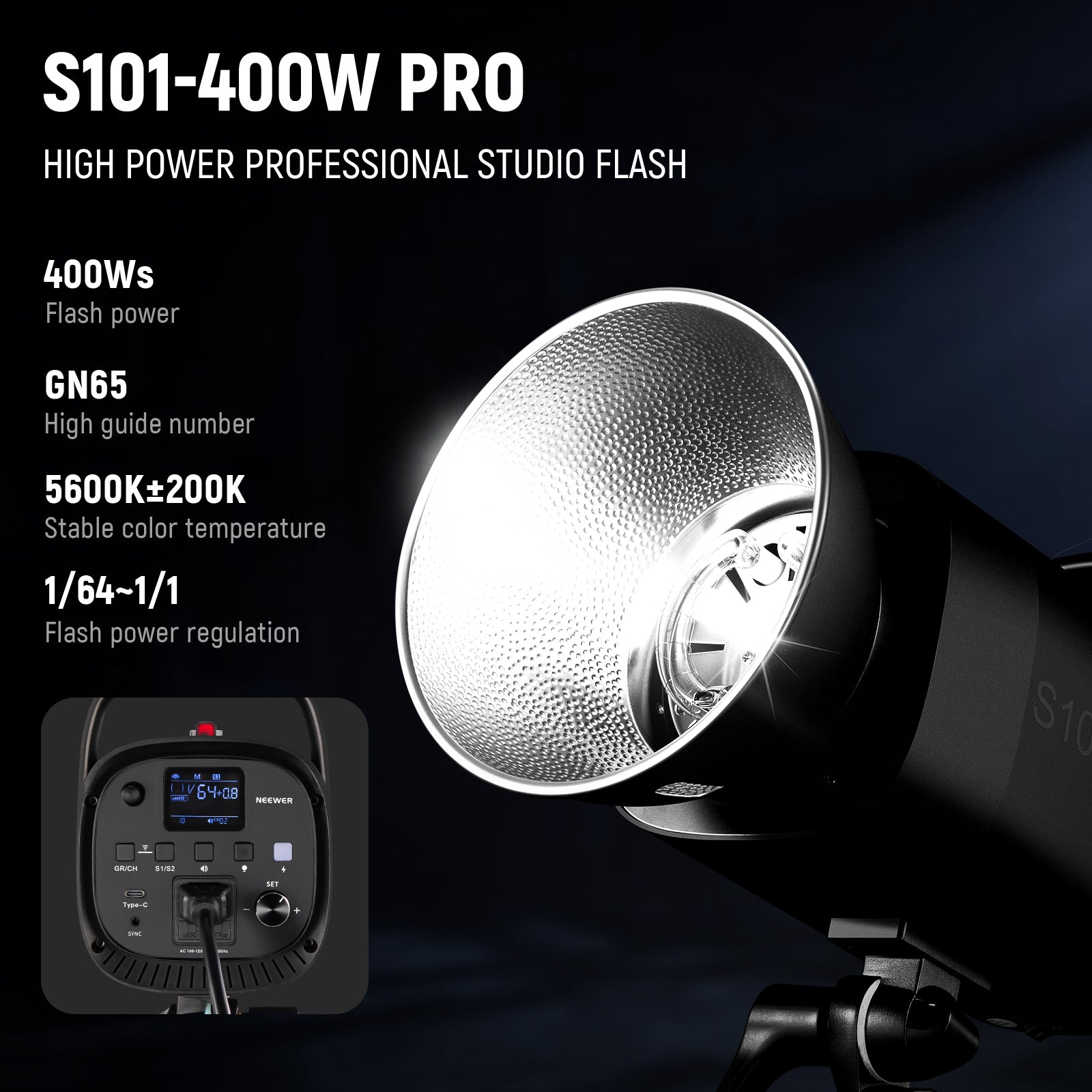 800Ws Powerful Strobe Light Kit