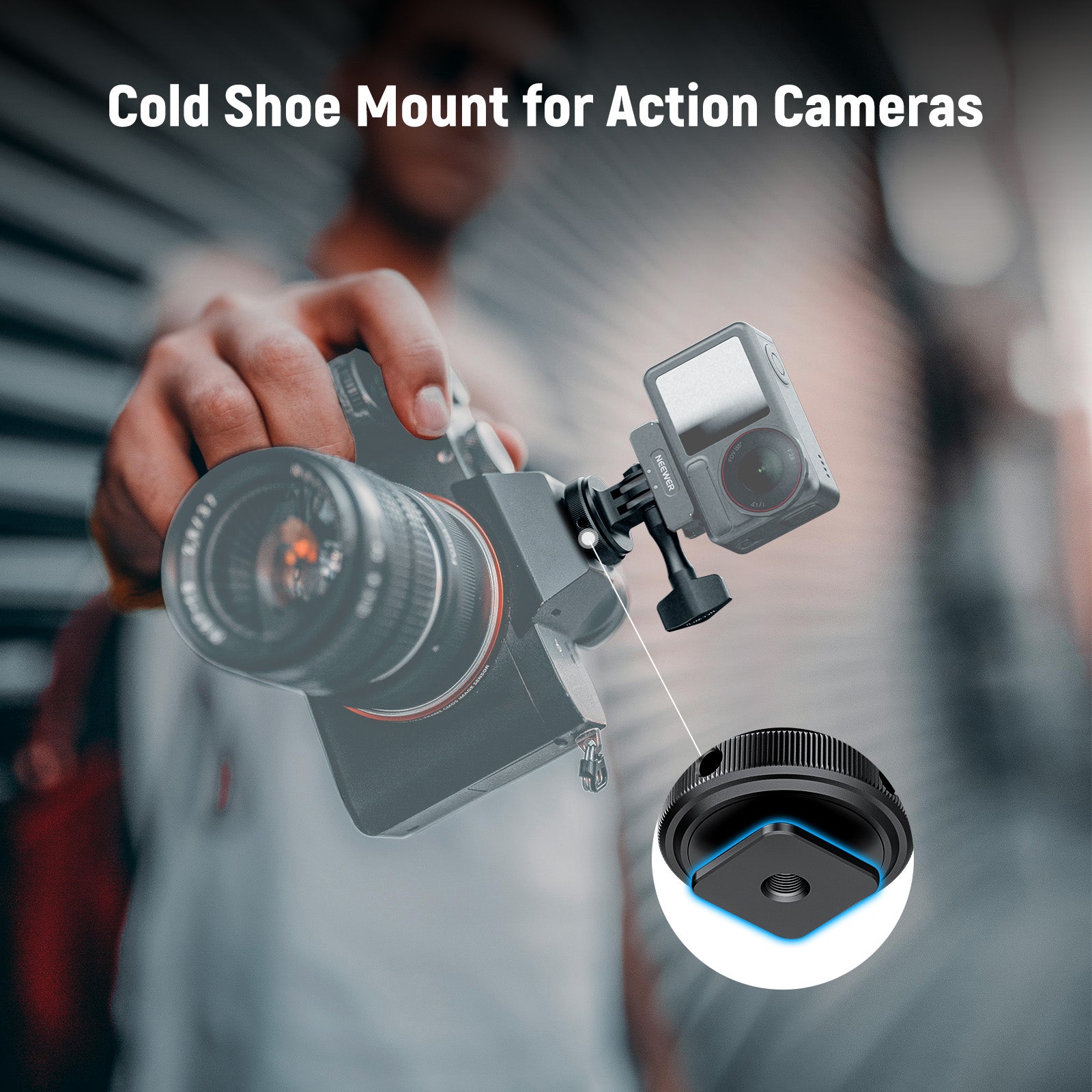 Cold Shoe Mount for Action Cameras