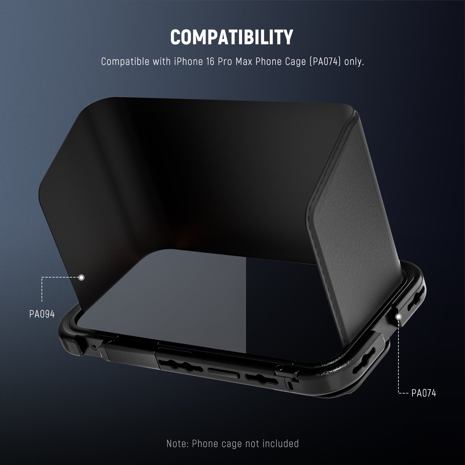 NEEWER PA094 Sun Shade is designed for the iPhone 16 Pro Max Phone Cage