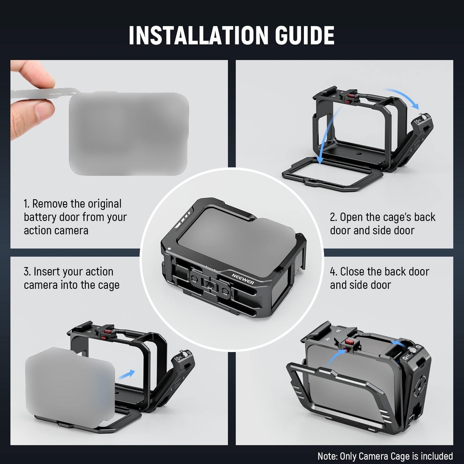 Installation guide of the NEEWER AC008 Metal Video Rig Cage