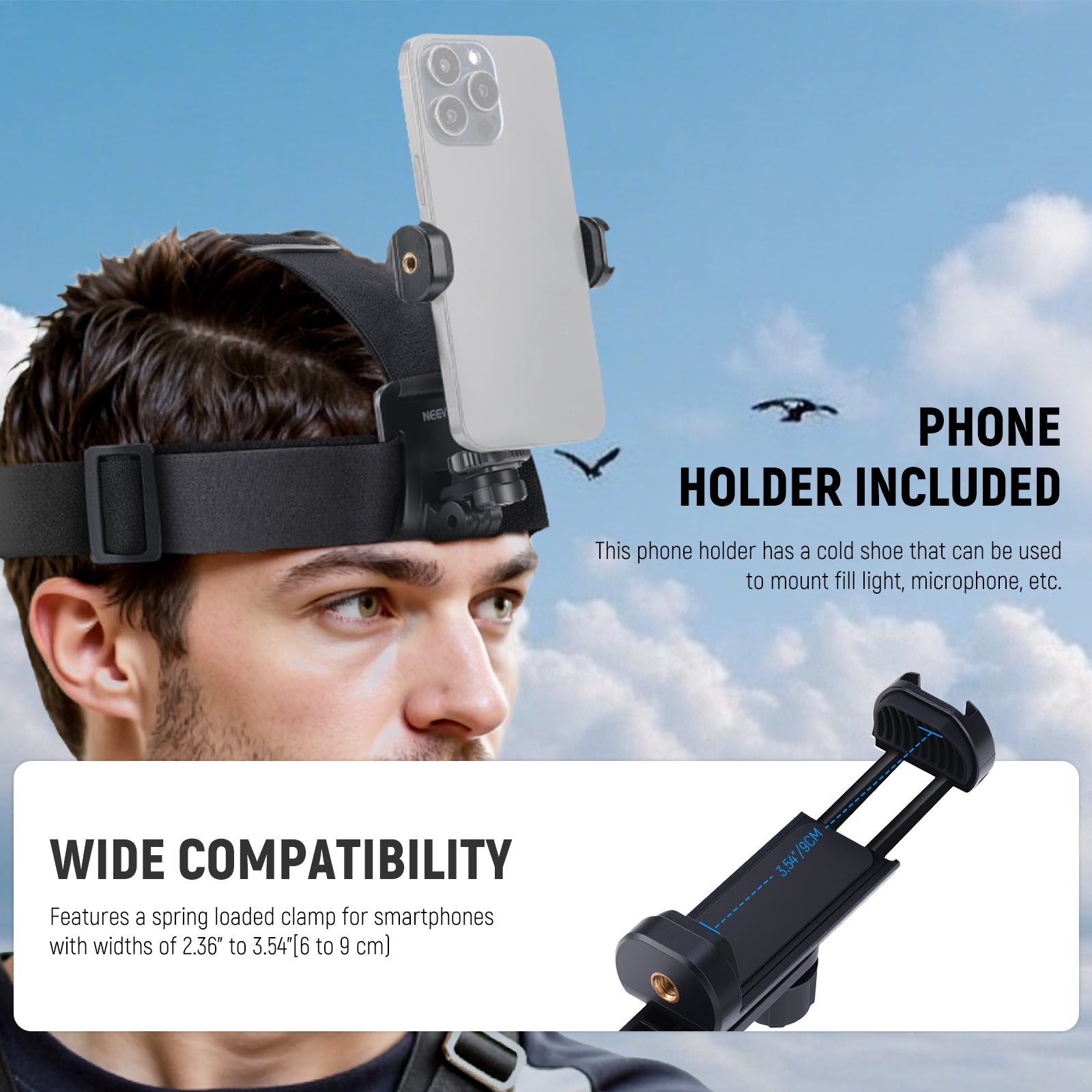 NEEWER GP-74 Phone Chest & Head Strap Accessories Kit is widely compatible.