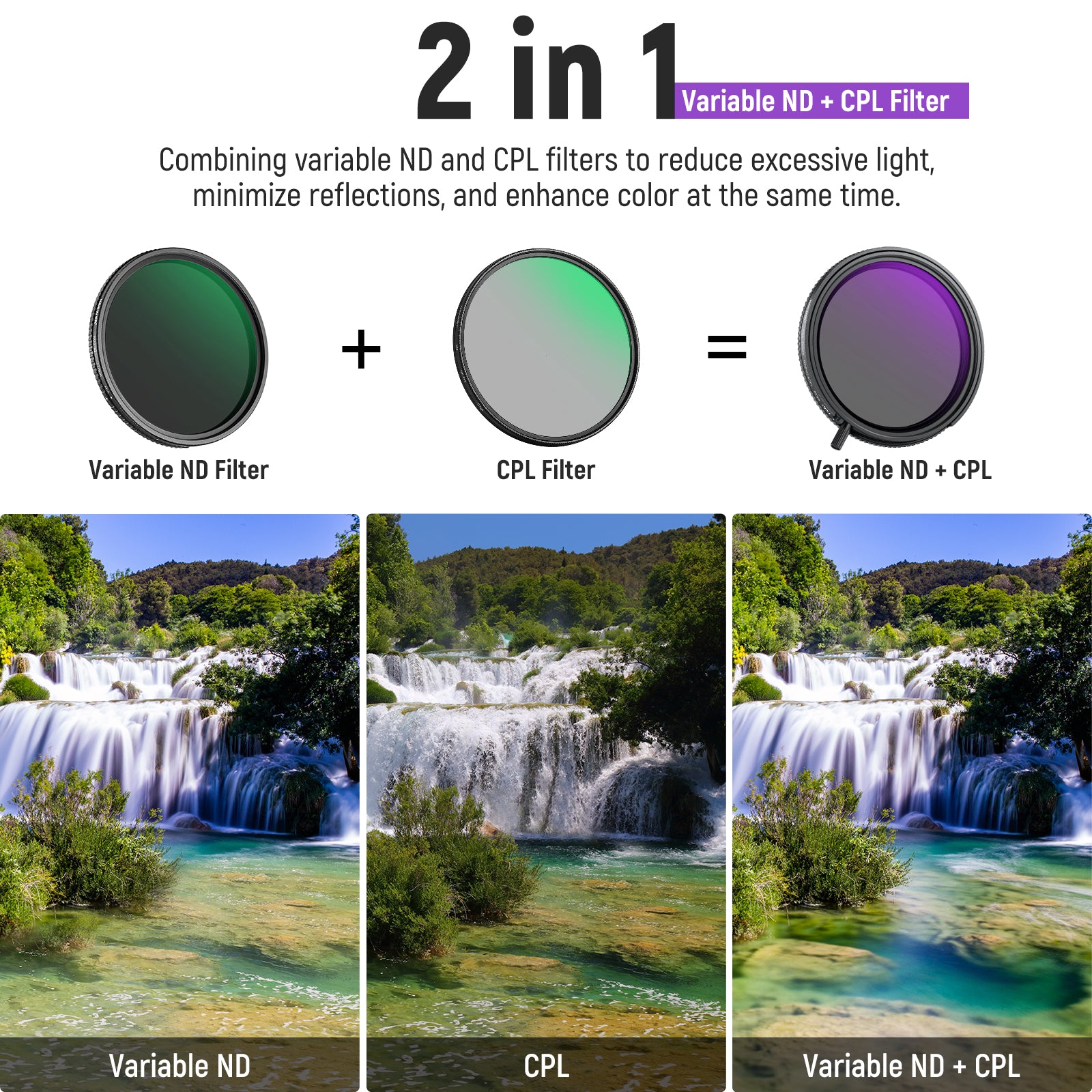 2 in 1 Variable ND and CPL Filter