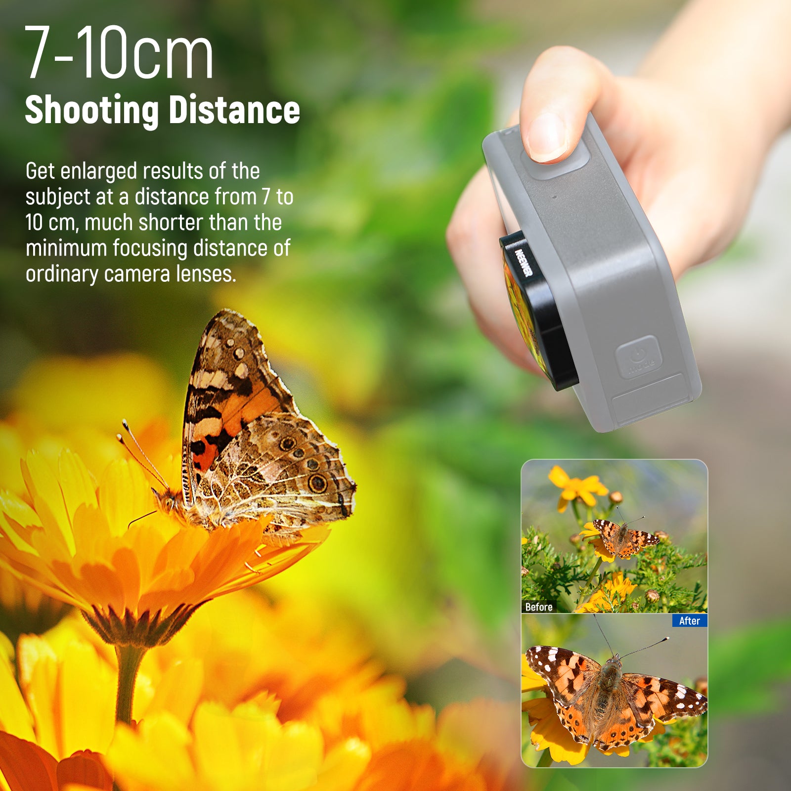 NEEWER LS-31 Close Up Lens magnifying your images at a ratio of 15x