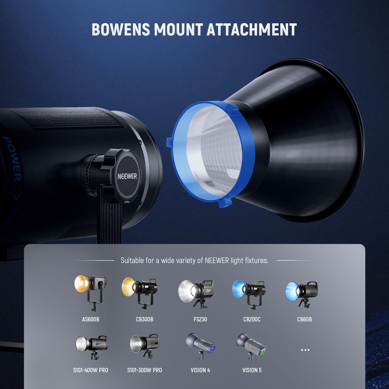 NEEWER RF2 Fish Scale Pattern Standard Reflector Diffuser is suitable for a wide variety of NEEWER light fixtures