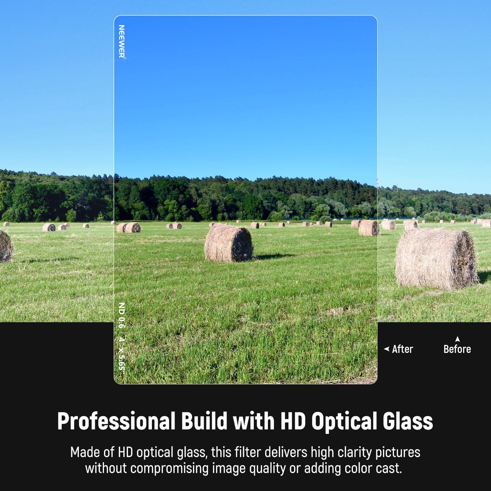 HD optical glass delivers high clarity and ensures no color balance affected.