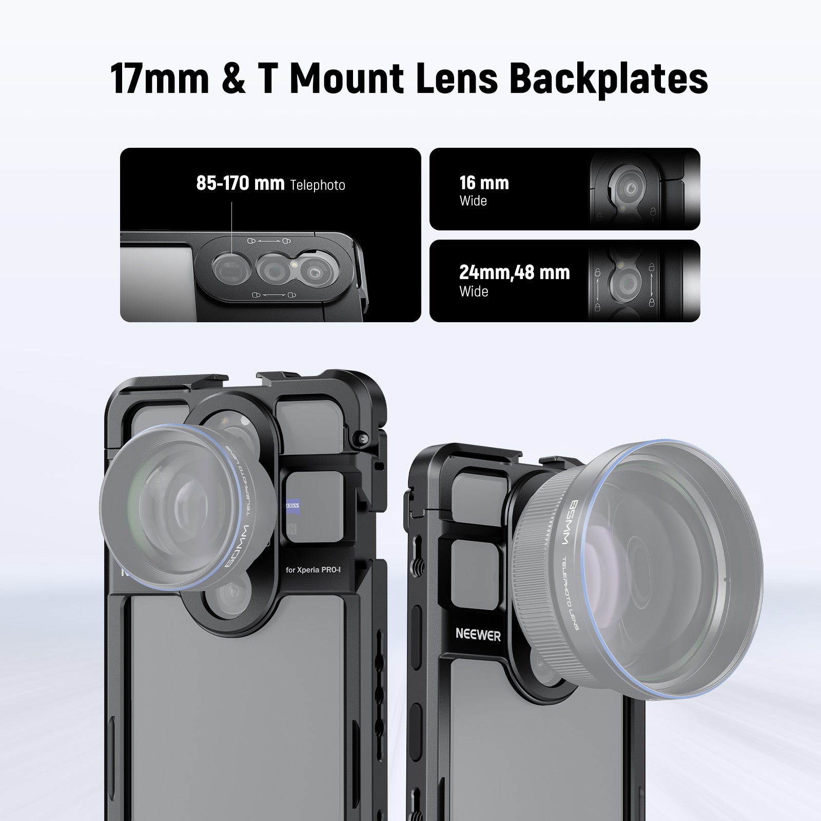17mm & T Mount Lens Backplates