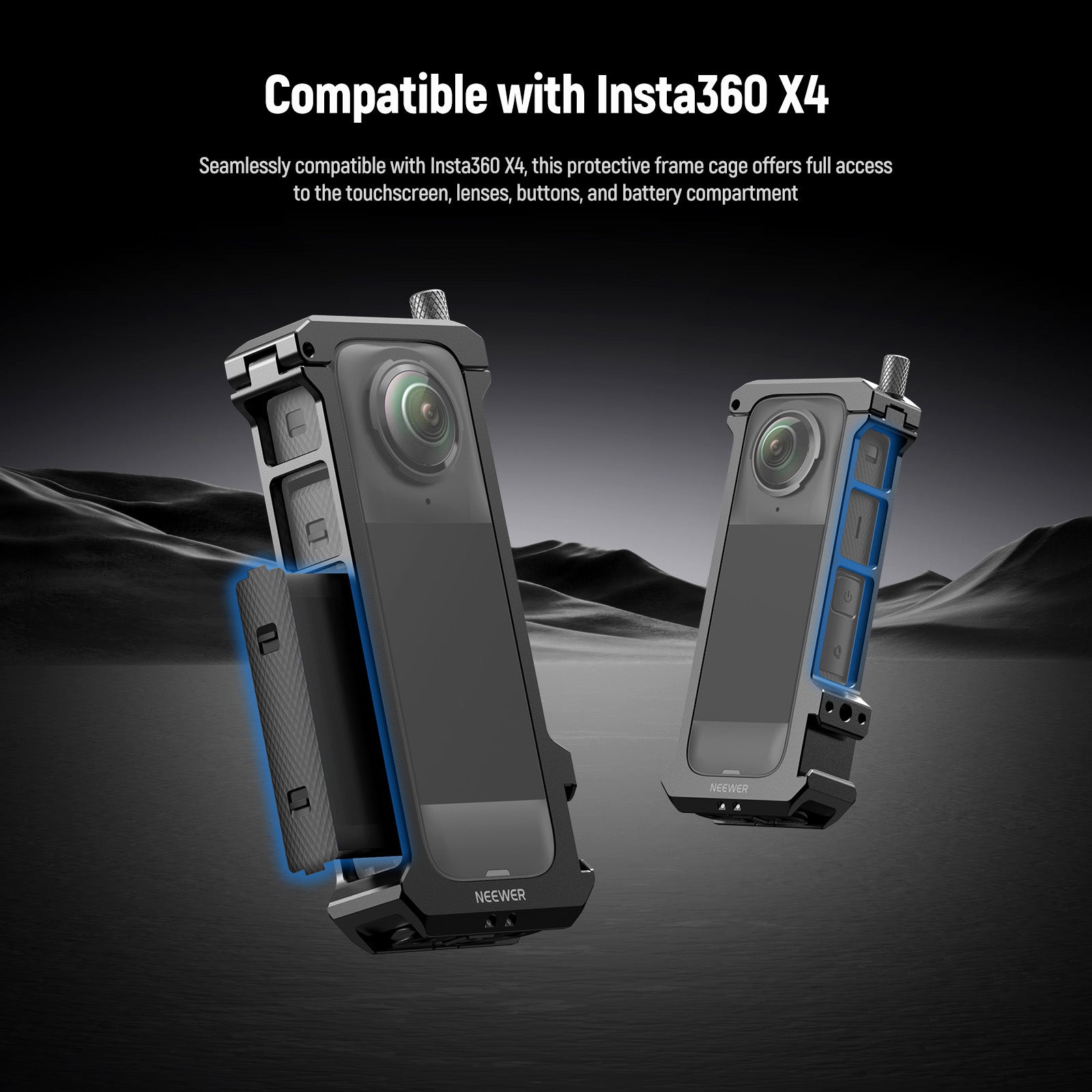 NEEWER AC010 Protective Frame Cage is compatible with Insta 360 X4