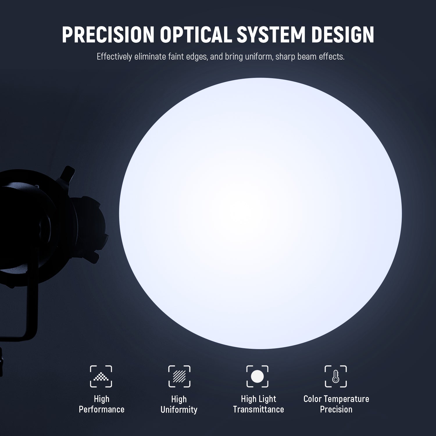 NEEWER LS-38 Spotlight Snoot features precision optional system design.