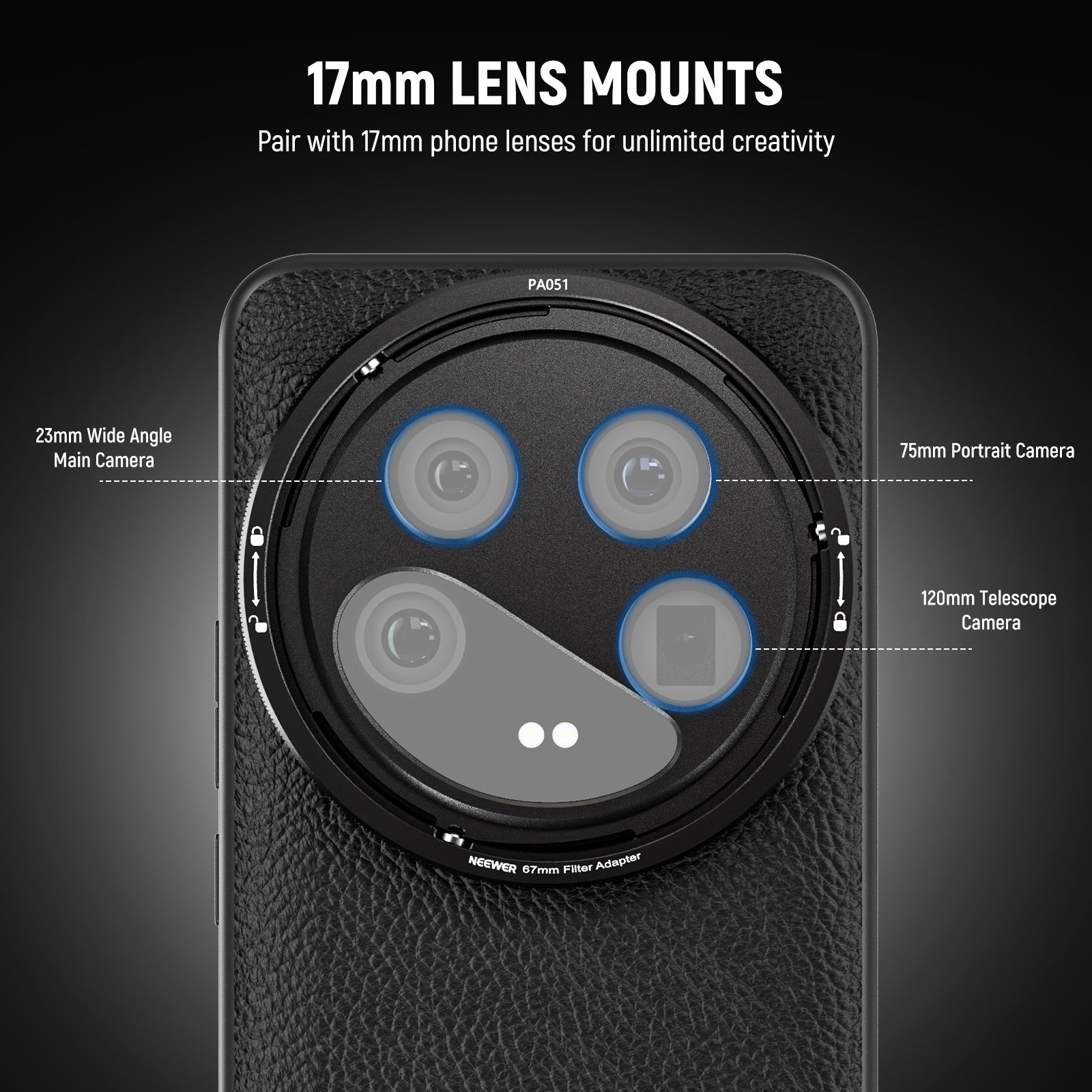 17mm threaded lens mounts