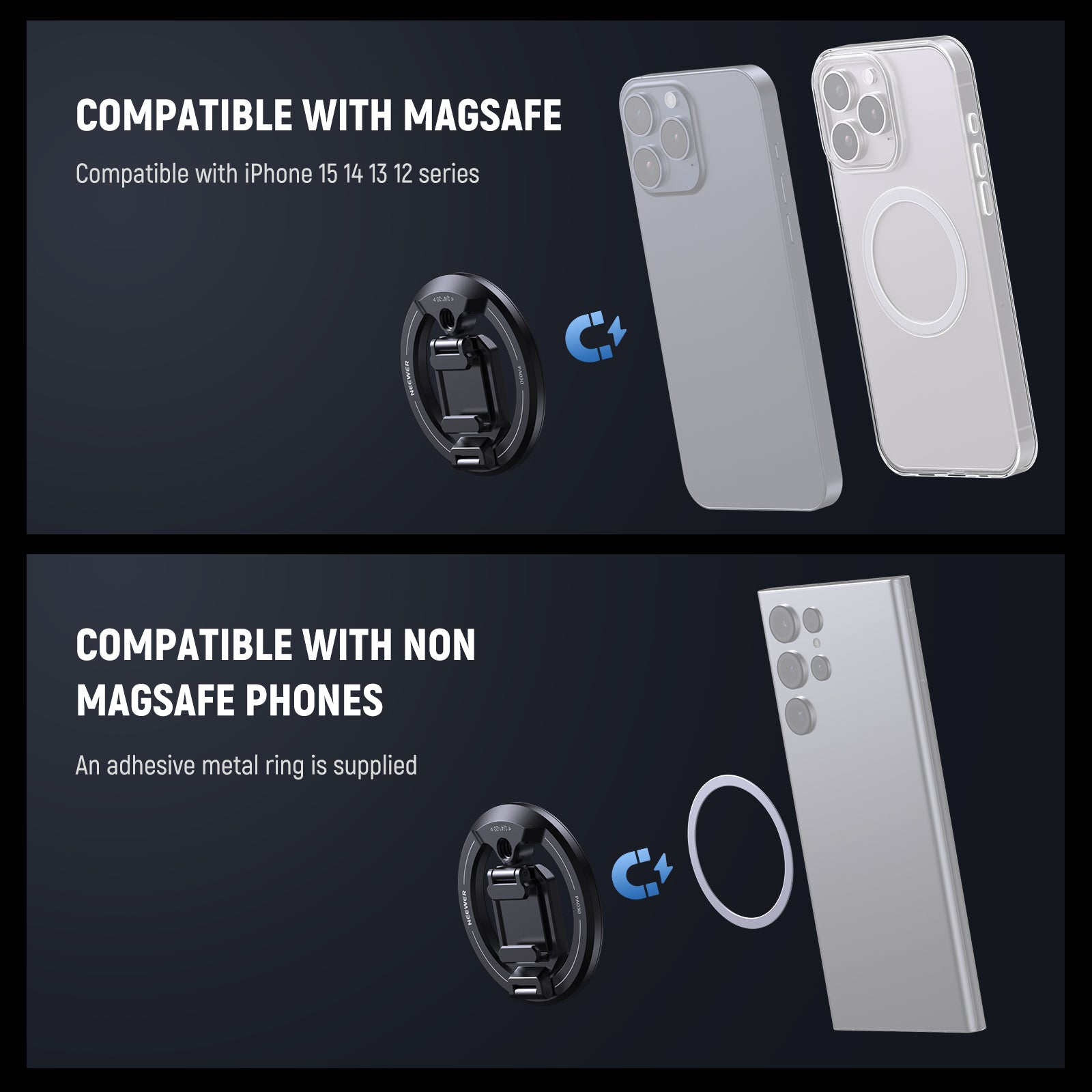 An adhesive metal ring is supplied.