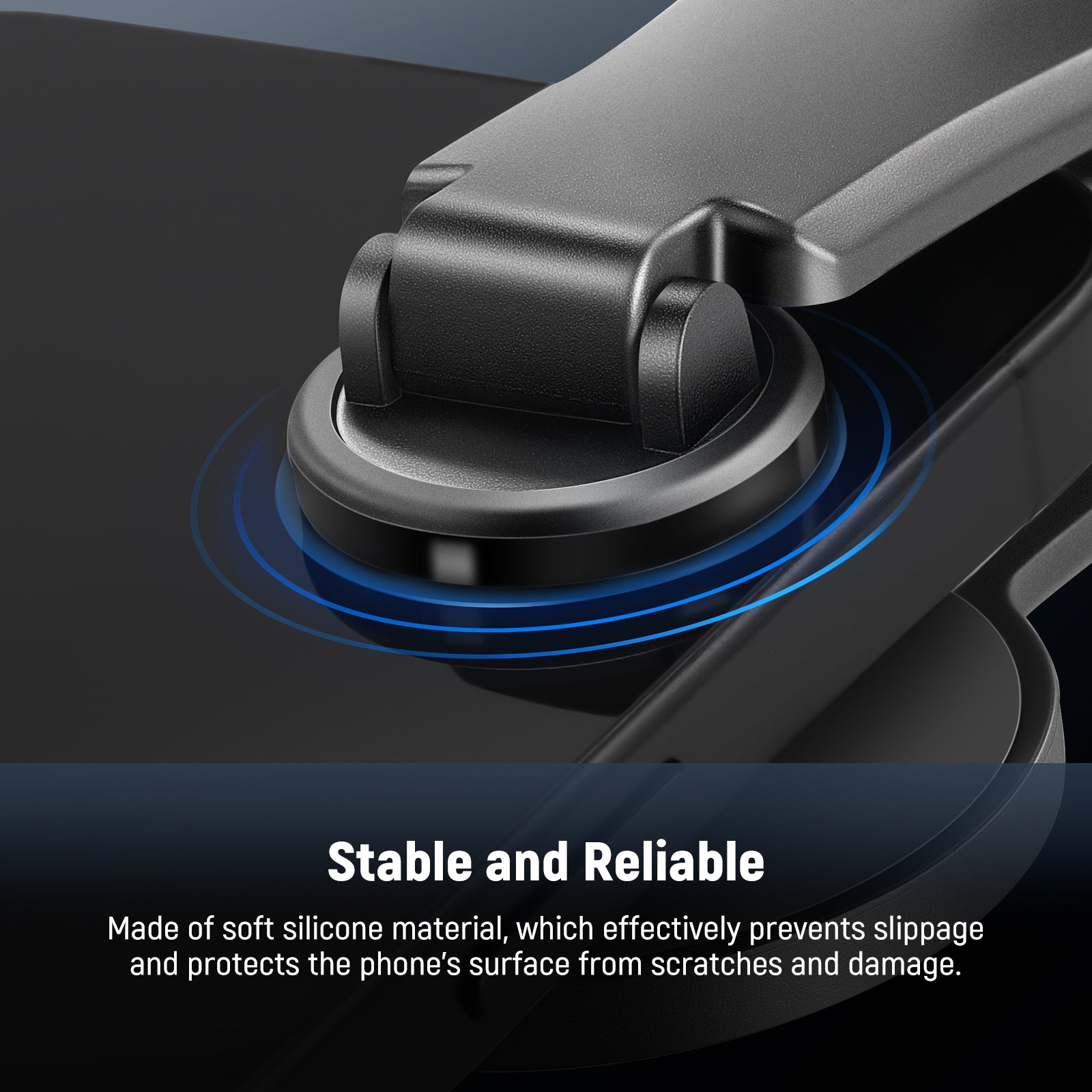 The clamp opening is made of soft silicone material