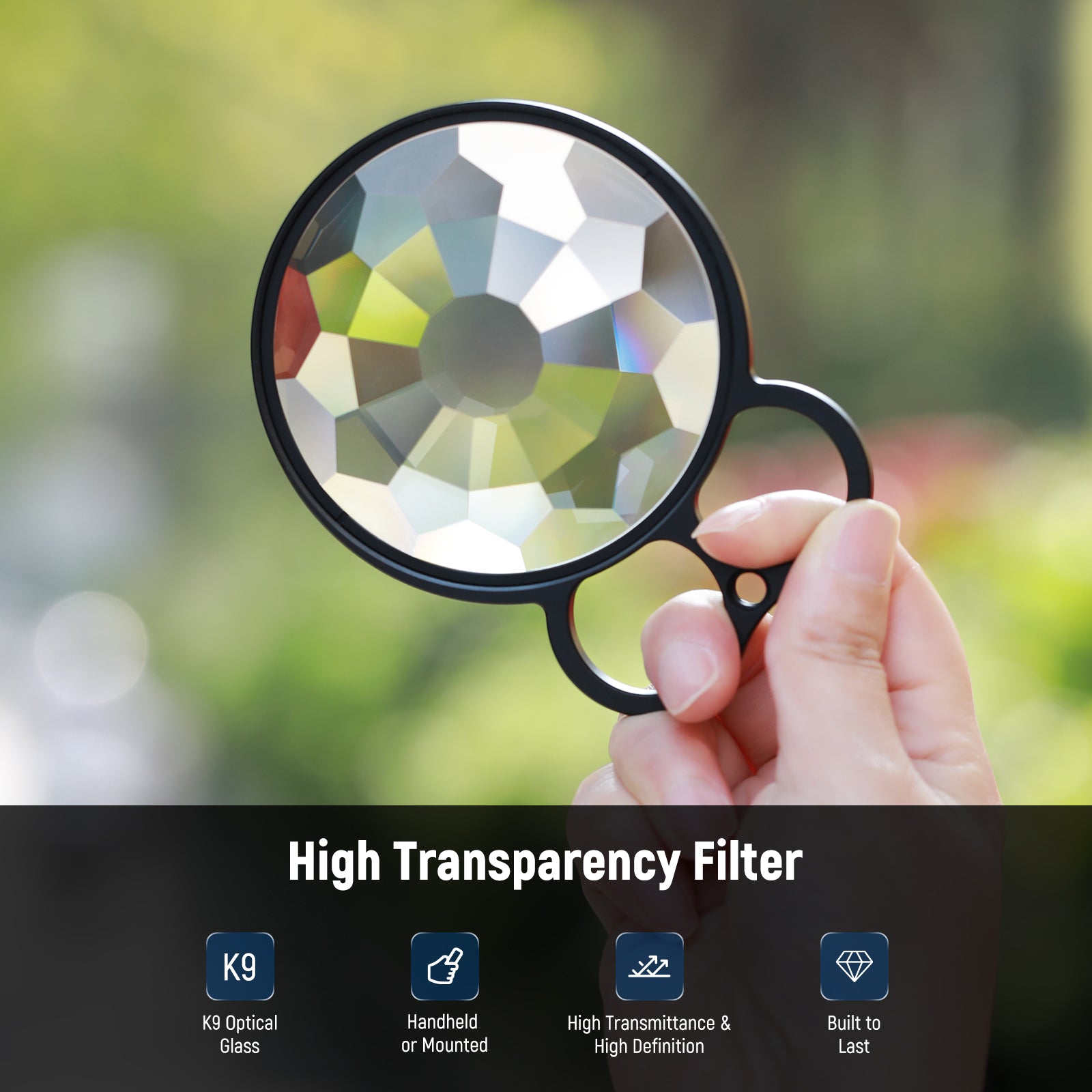 High Transparency Kaleidoscope Prism Lens Filter