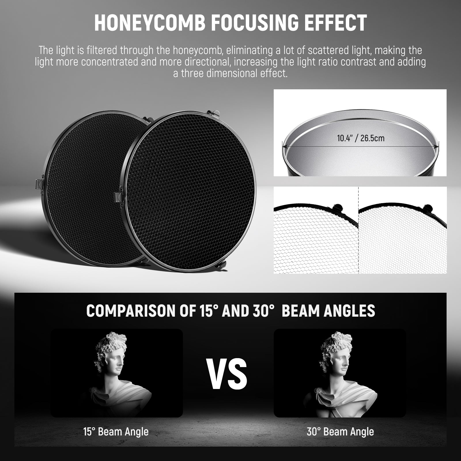 Honeycomb focusing effect