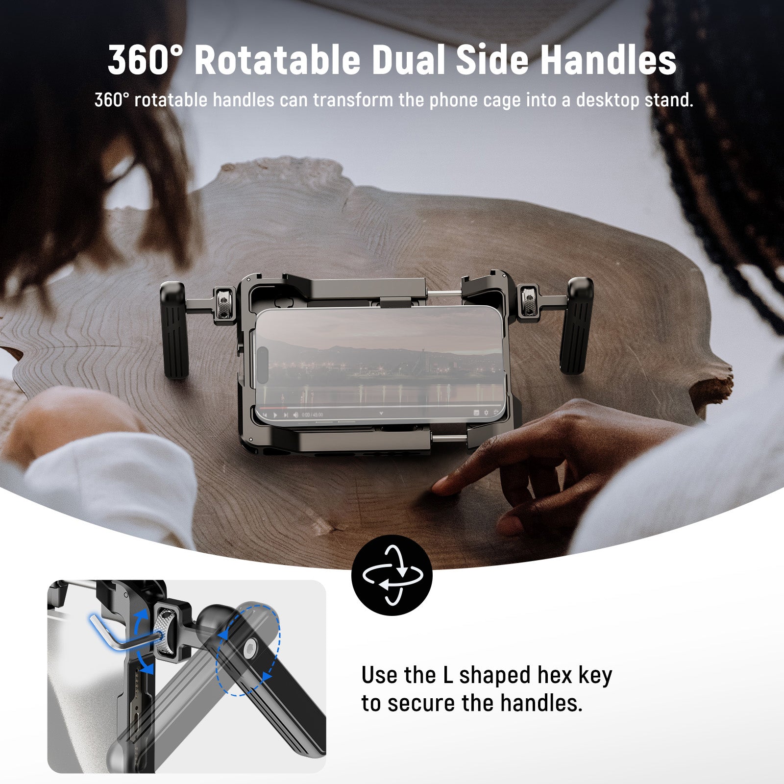 360° Rotatable Dual Side Handles