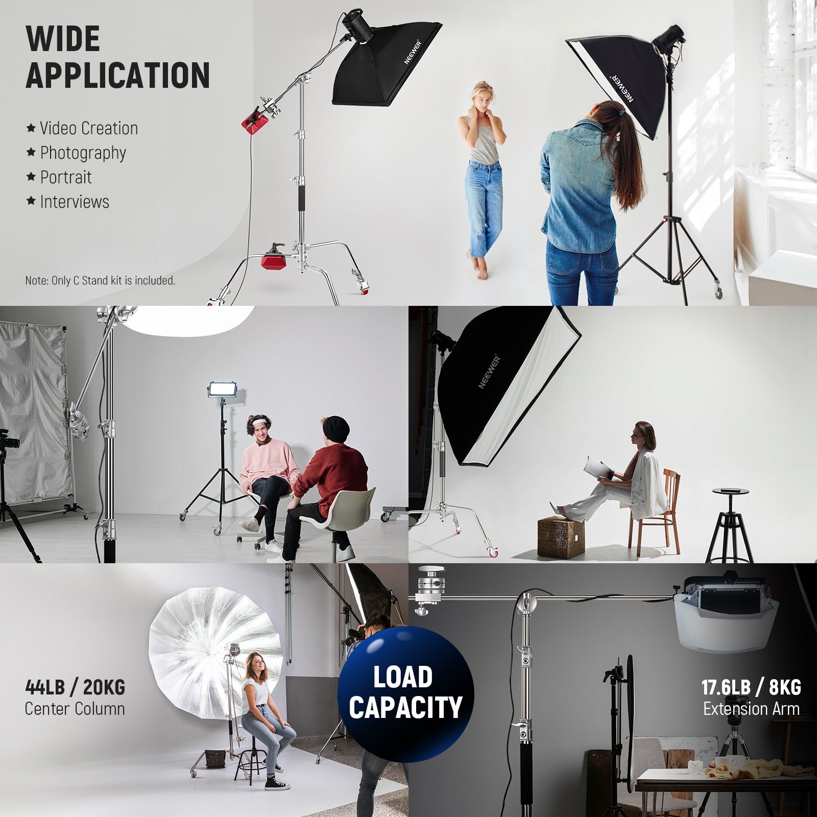 Wide Applications of the NEEWER SC186W Portable Light Stand