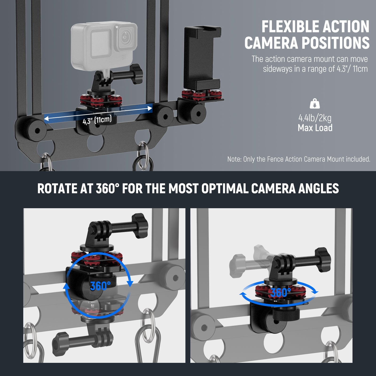 Flexible Action Camera Positions