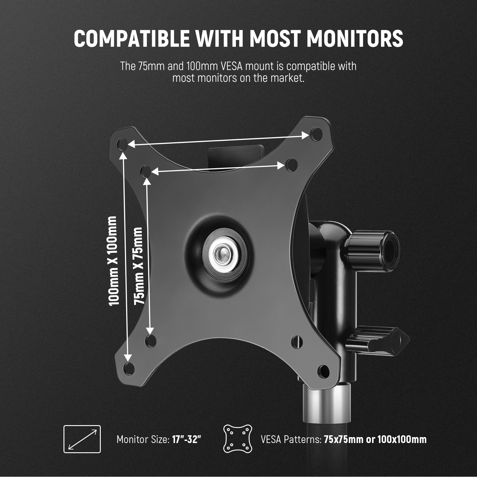NEEWER MA010 Monitor Mount Adapter is compatible with most monitors on the market