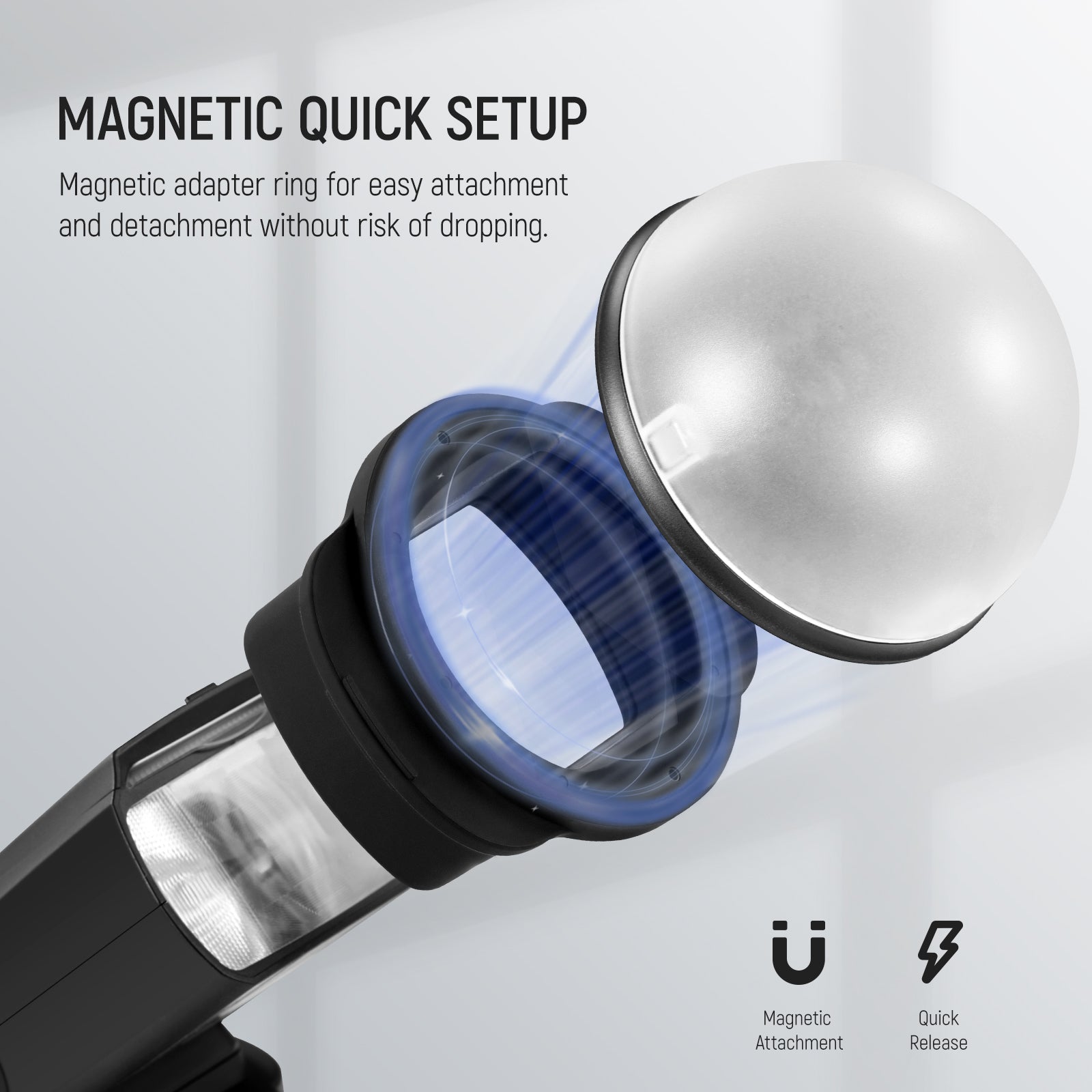 NEEWER SFR2 magnetic adapter ring for easy attachment