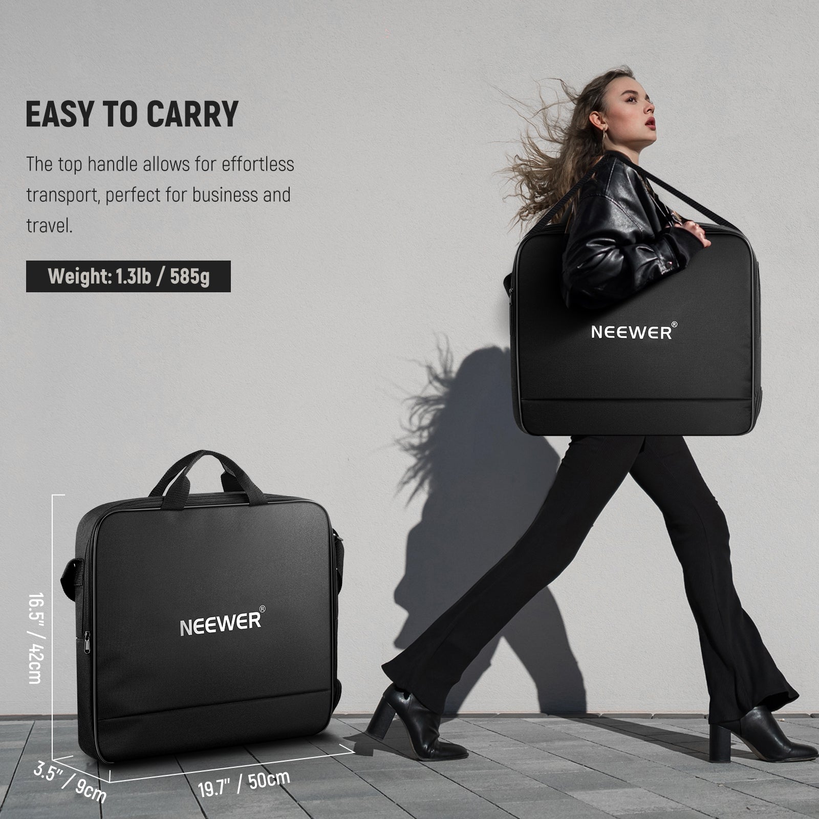 NEEWER RU-011 12" Comprehensive Ring Light Bag is easy to carry.