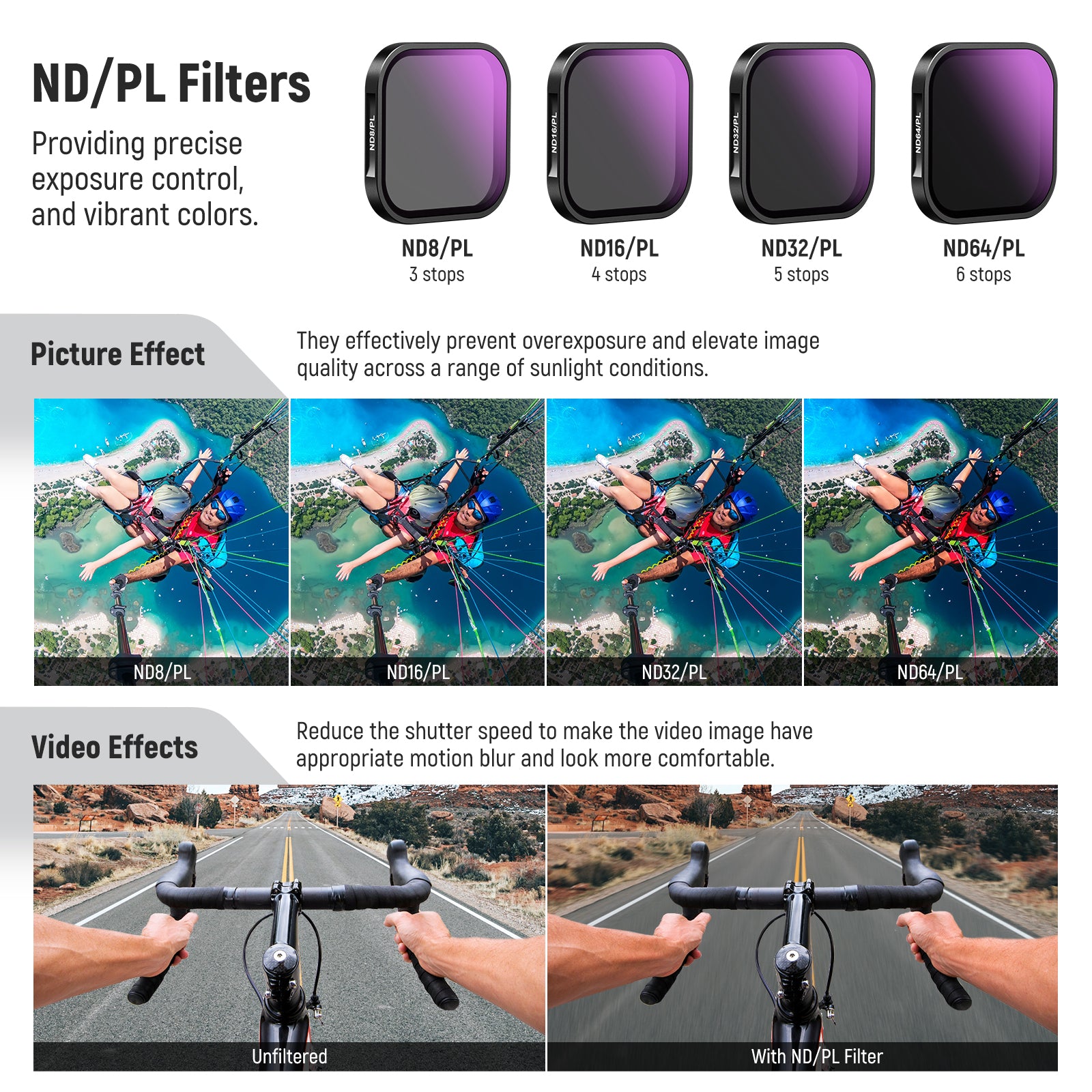 NEEWER FL-85 ND/PL Filter provides precise exposure control and vibrant colors.