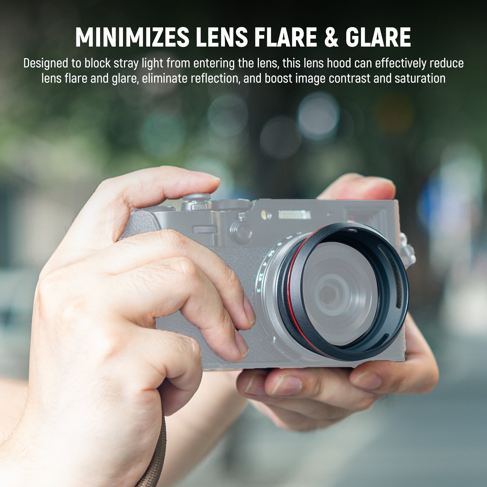 this lens hood can effectively reduce lens flare and glare
