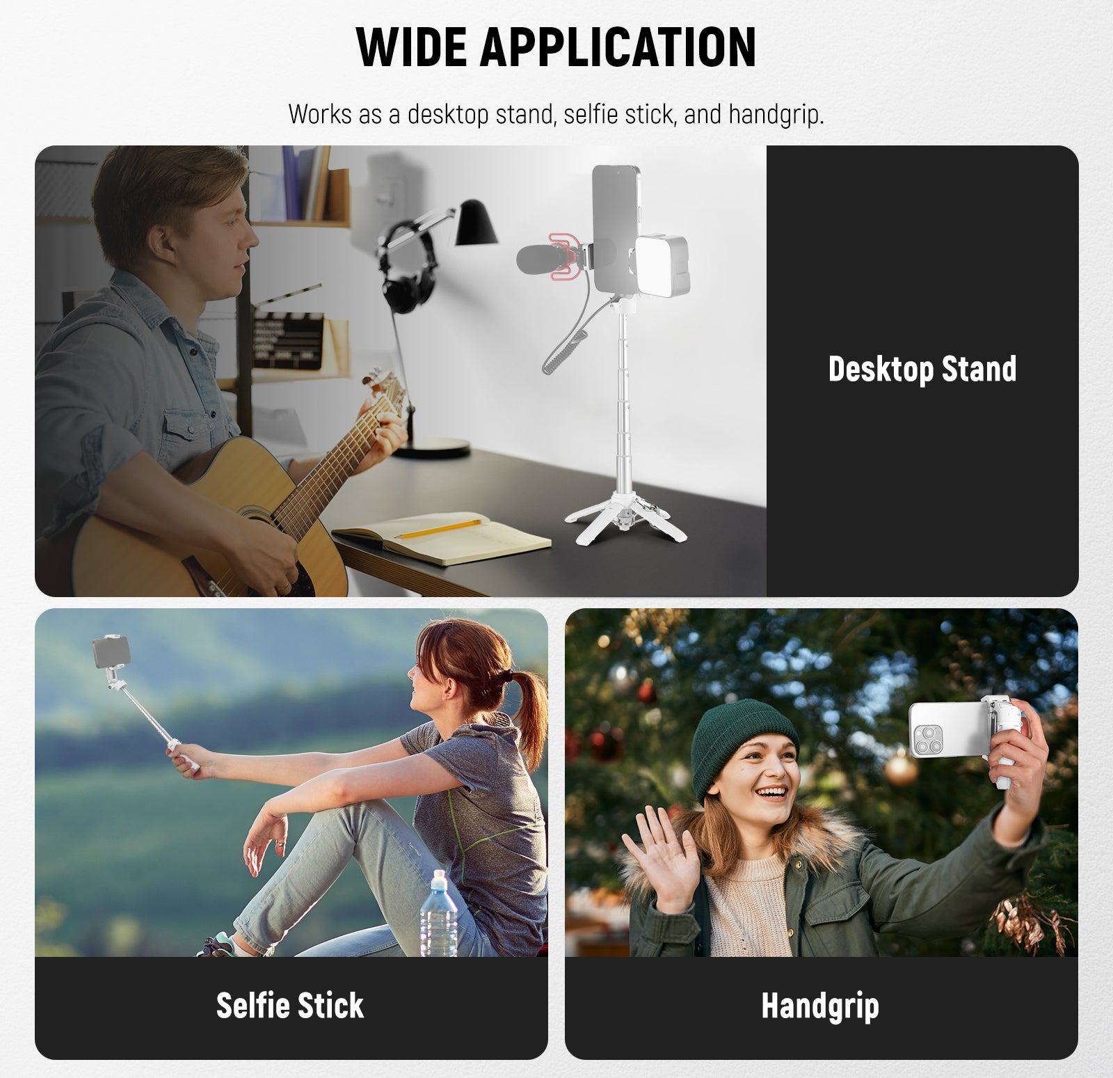 Wide Applications of the NEEWER P15 3-in-1 Handheld Selfie Stick Tripod