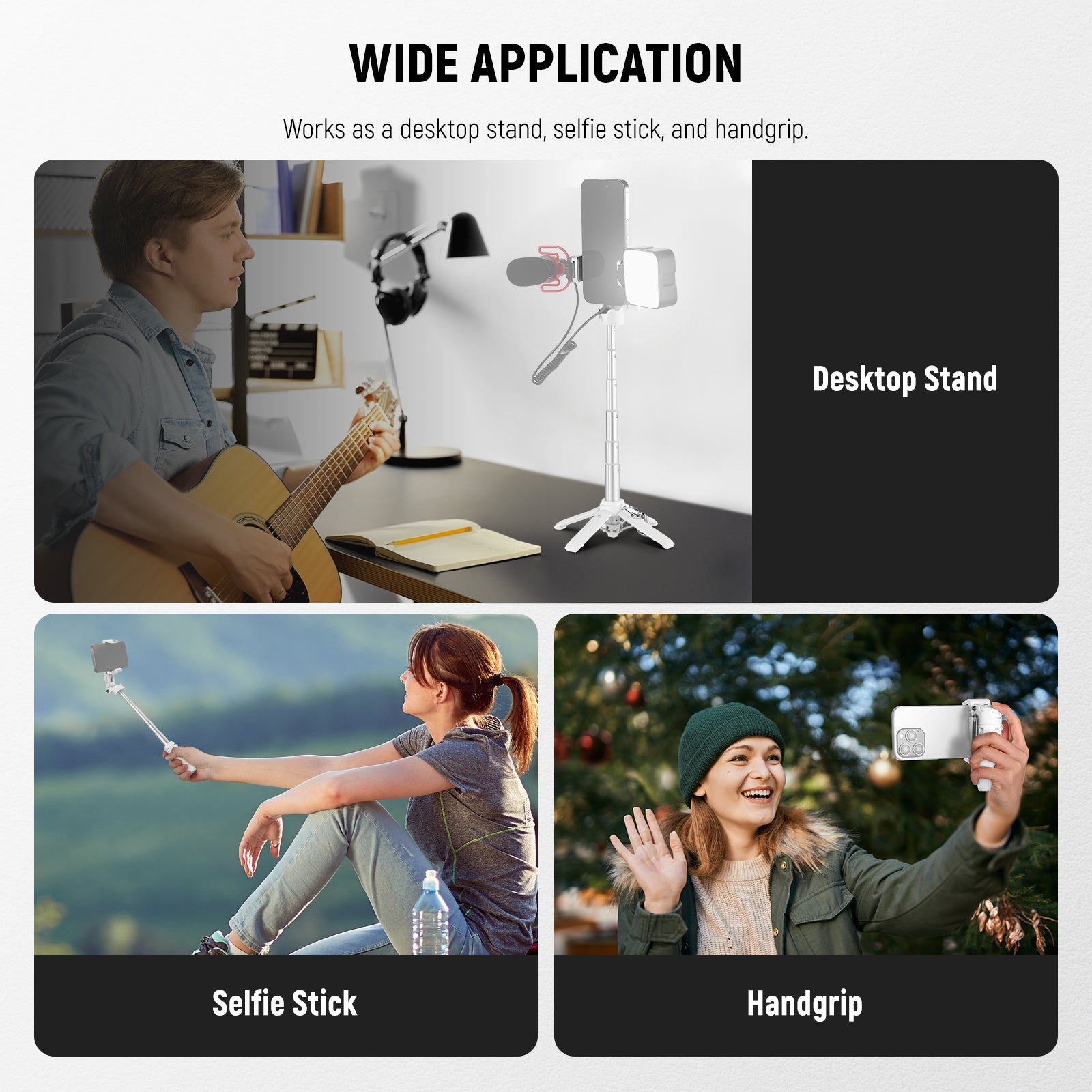 Wide Applications of the NEEWER P15 3-in-1 Handheld Selfie Stick Tripod