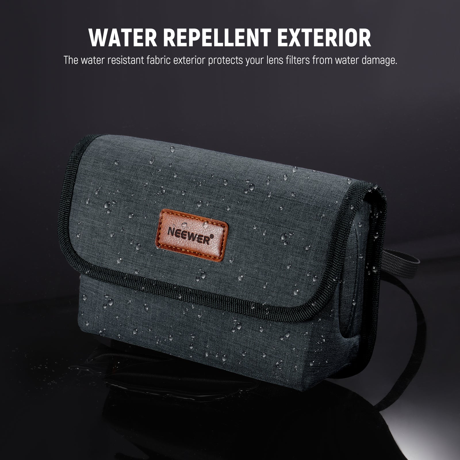 NEEWER PB025 Camera Lens Filter Case protects lens filters from water damage.