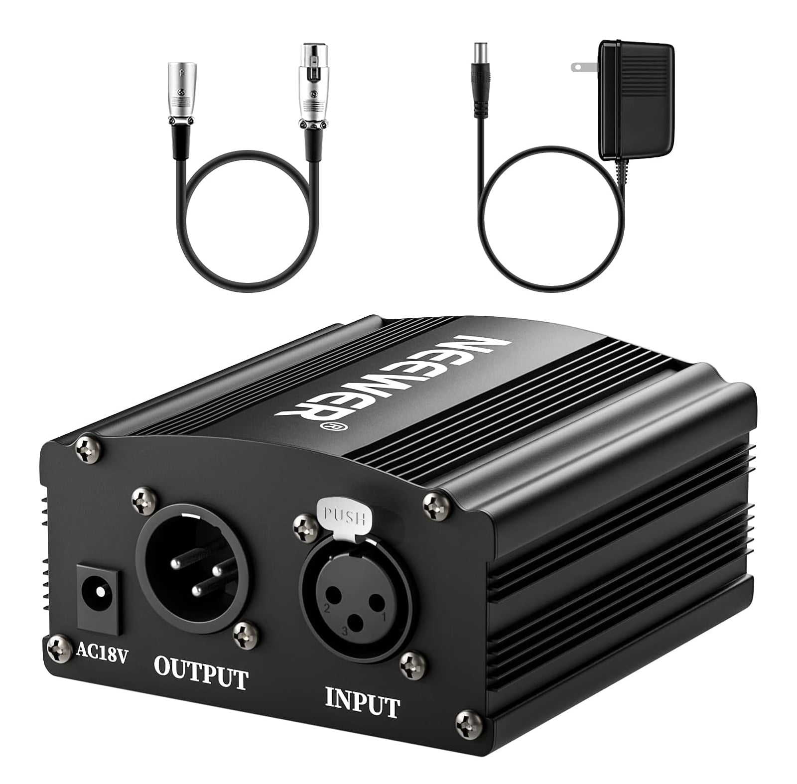 NEEWER NW-100 48V Phantom Power Supply with Adapter