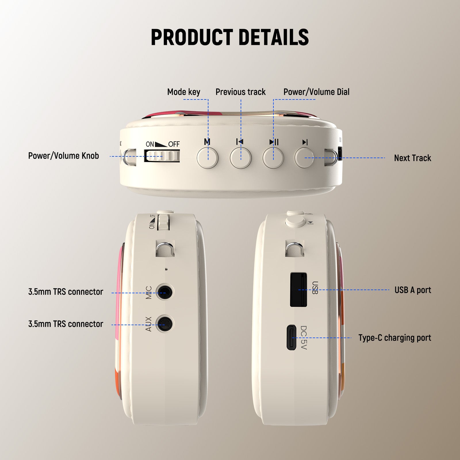 Product detail of the NEEWER VA01 Voice Amplifier with Wired Headset Microphone