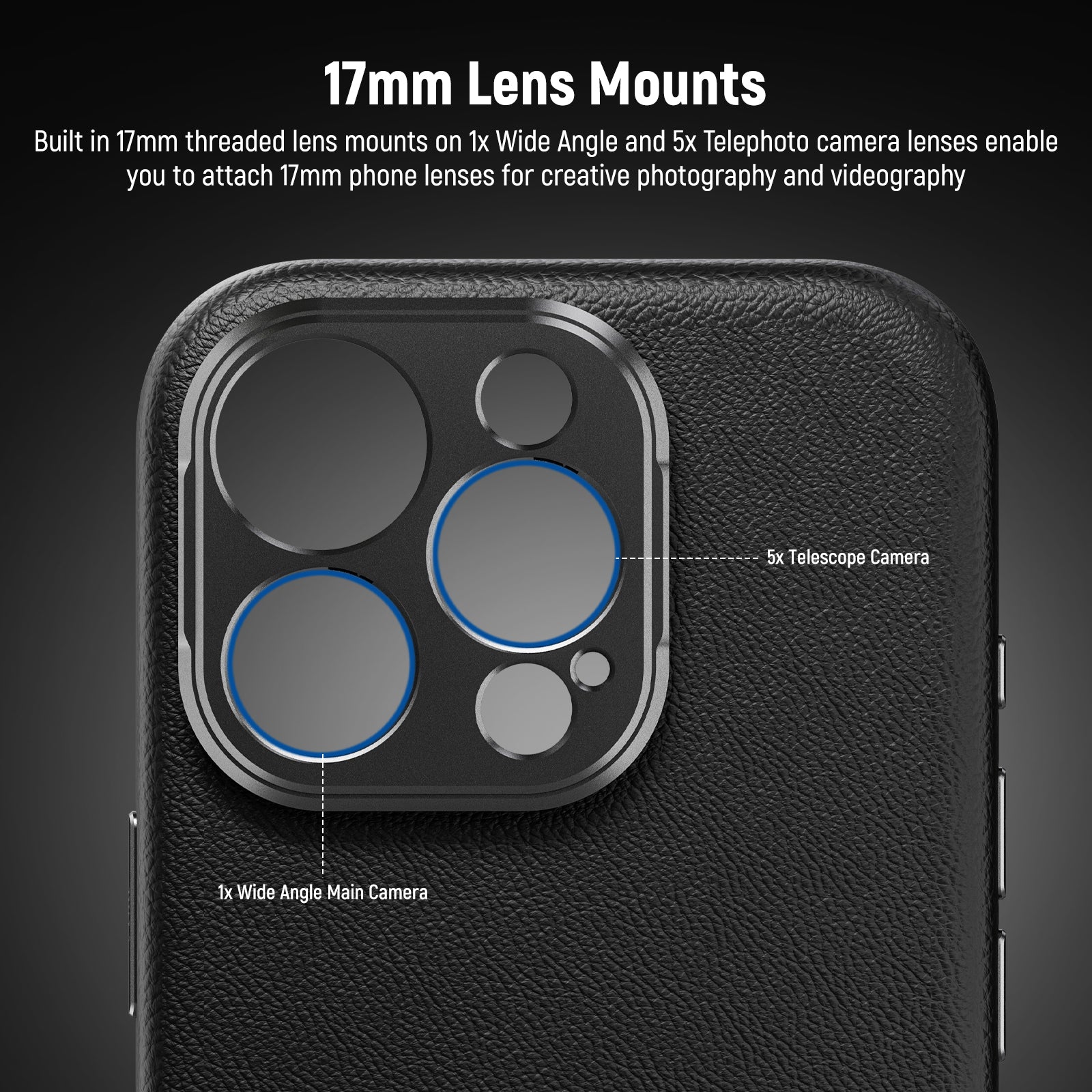 Integrated 17mm Thread Lens Mounts