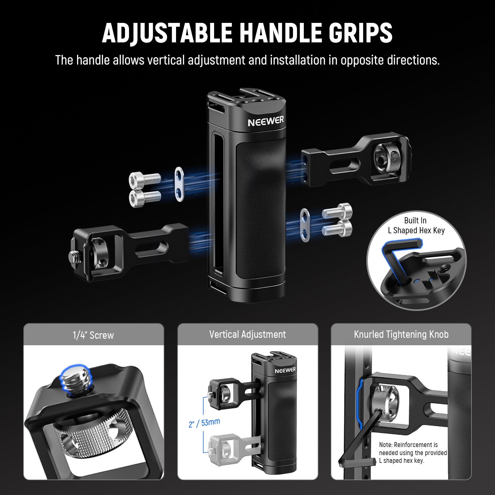 Adjustable handle grips