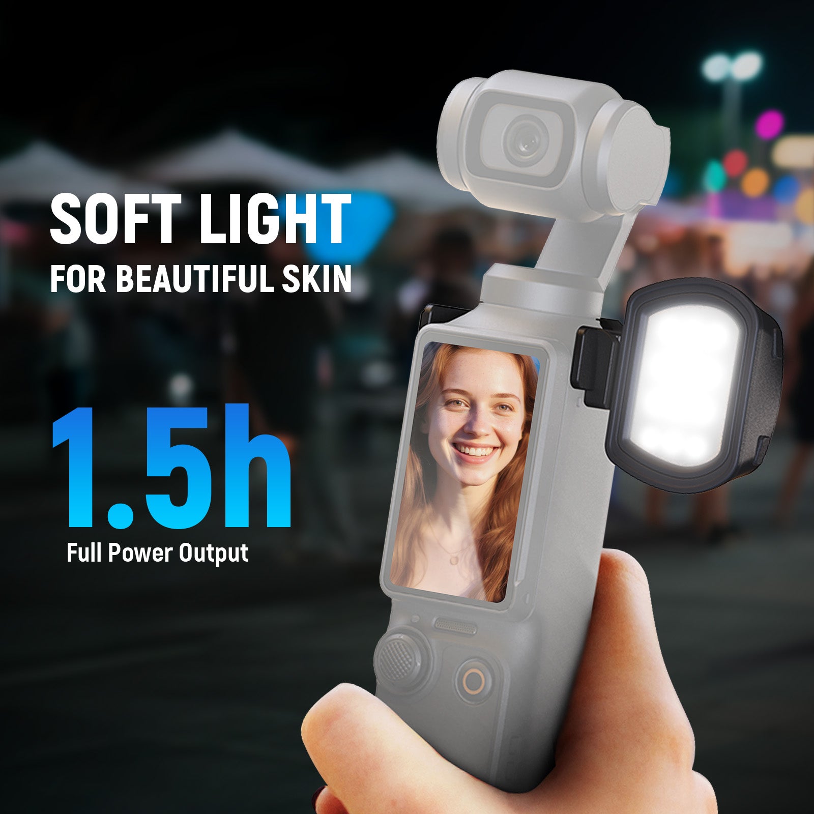 NEEWER M21C Magnetic RGB Fill Light offers soft light for beautiful skin.