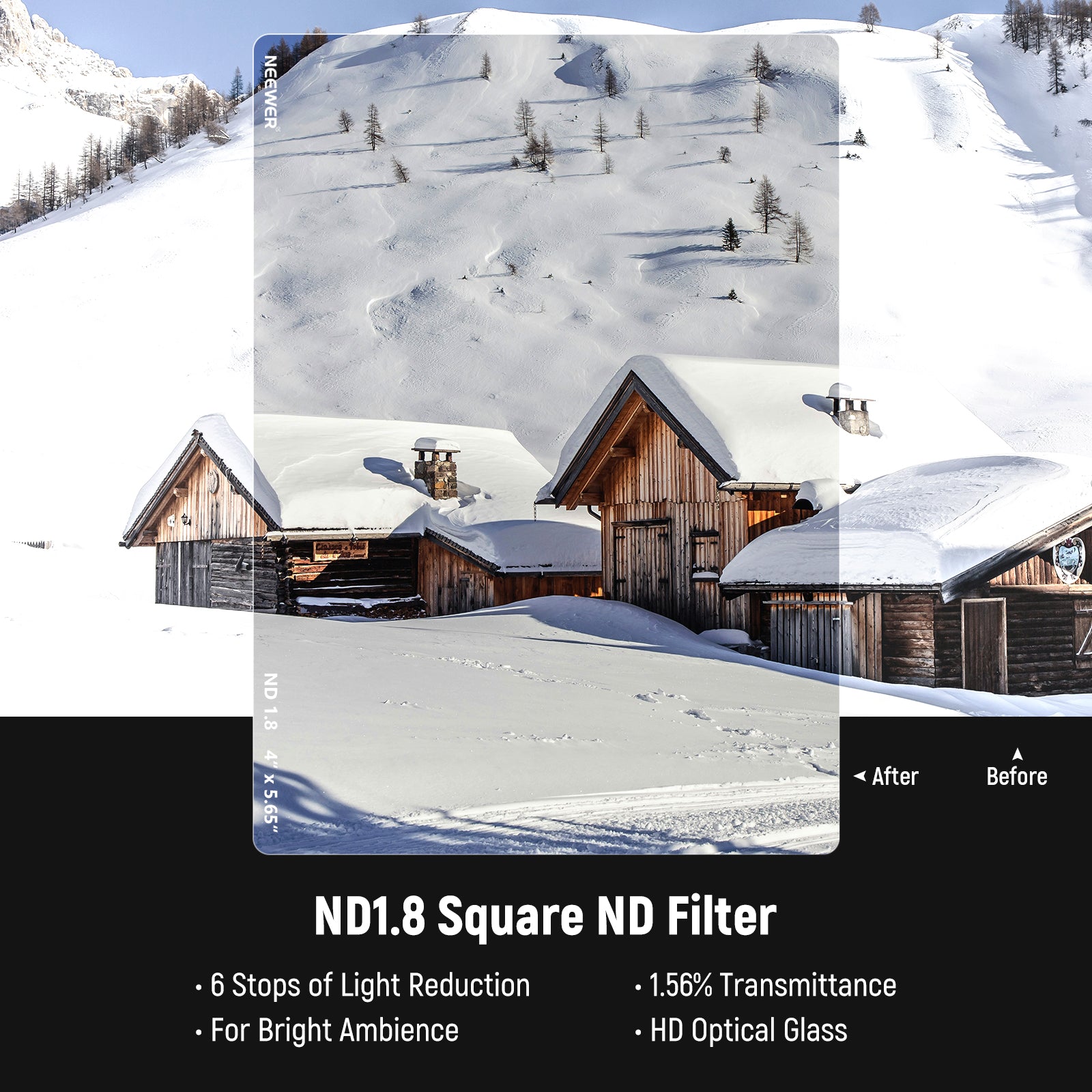 ND 1.8 (6 Stops) Square Film Filter