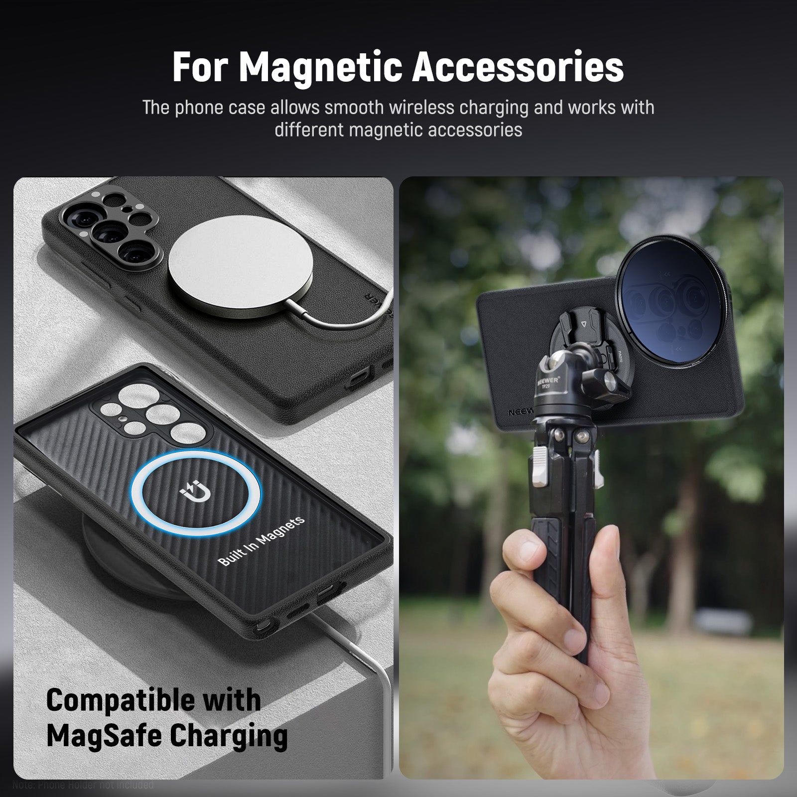 Compatible with MagSafe wireless chargers and many other magnetic accessories