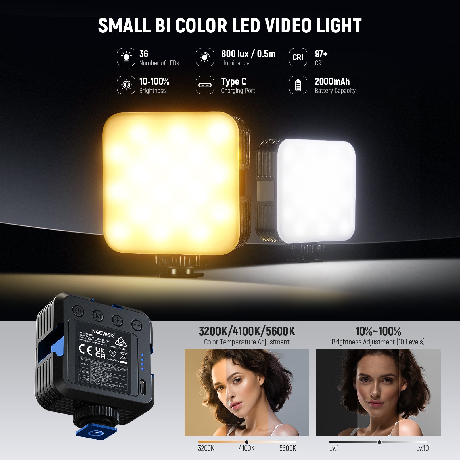 Mini Bi Color LED Video Light