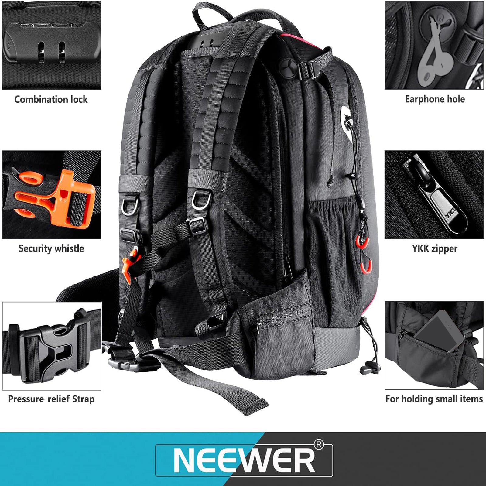 NEEWER Pro Camera Backpack can protect your camera and other accessories well