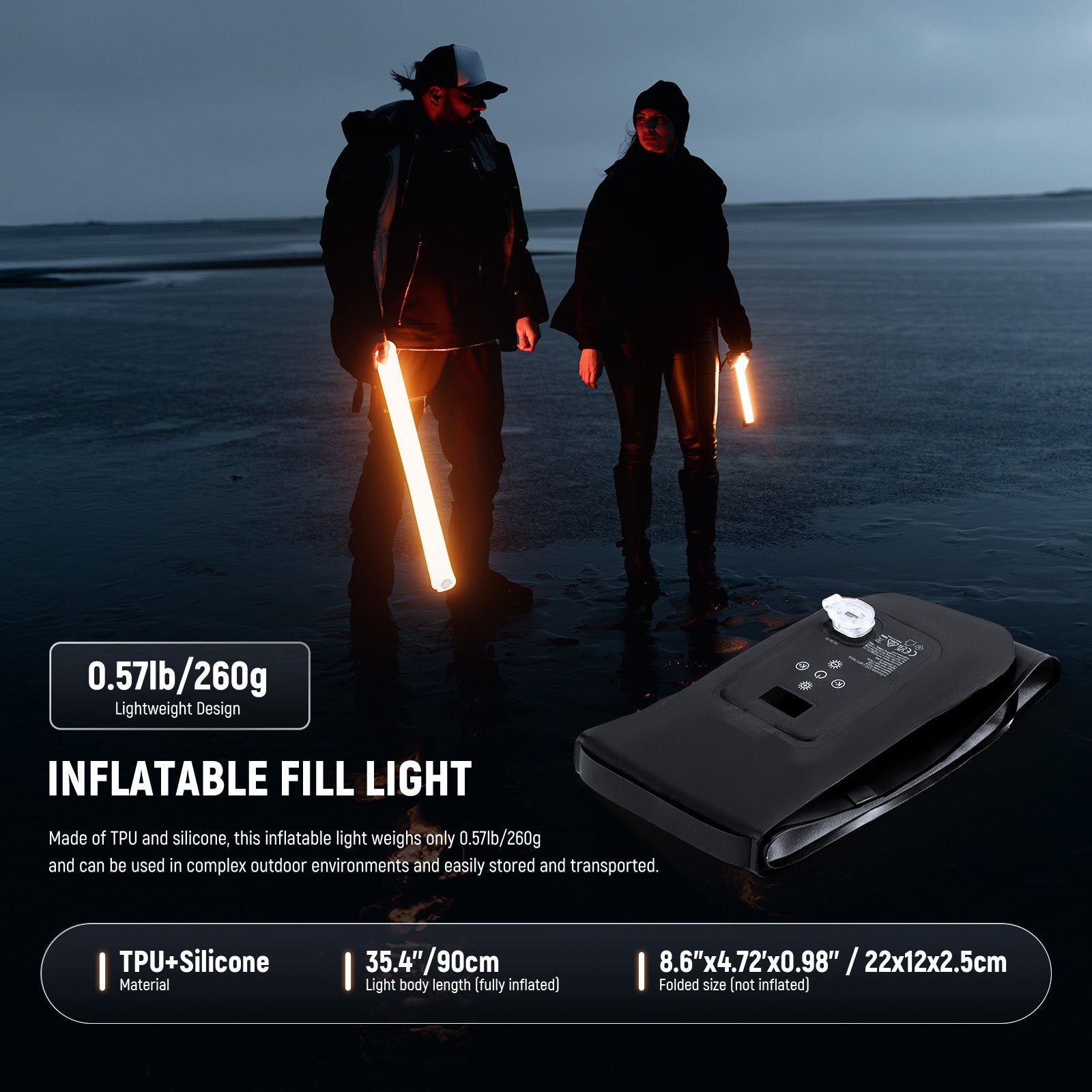 Specifications of the NEEWER GC21B 21W Bi Color Handheld LED Tube Light